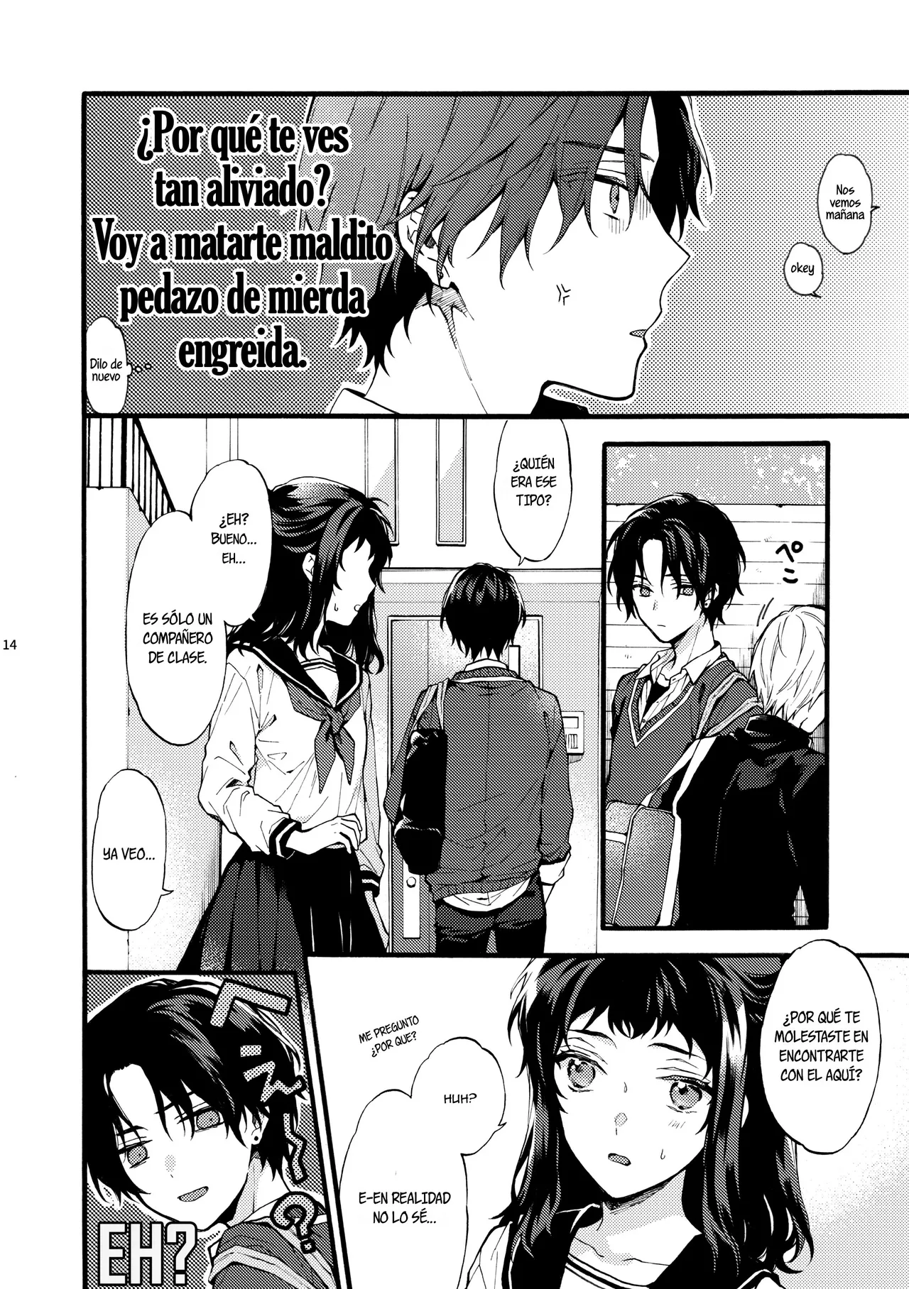 [ClockLord (Suzushiro Nerita)] Kono Hito Kareshi ja Arimasen!! (2) ~Shinomura Kyoudai no Jijou side Fuyuto~｜¡¡Este Chico NO es my Novio!! (2) ~La situación en la secundaria de los hermanos Shinomura~ [Spanish] [Alteracionskl Scan S.A.] numero di immagine  13