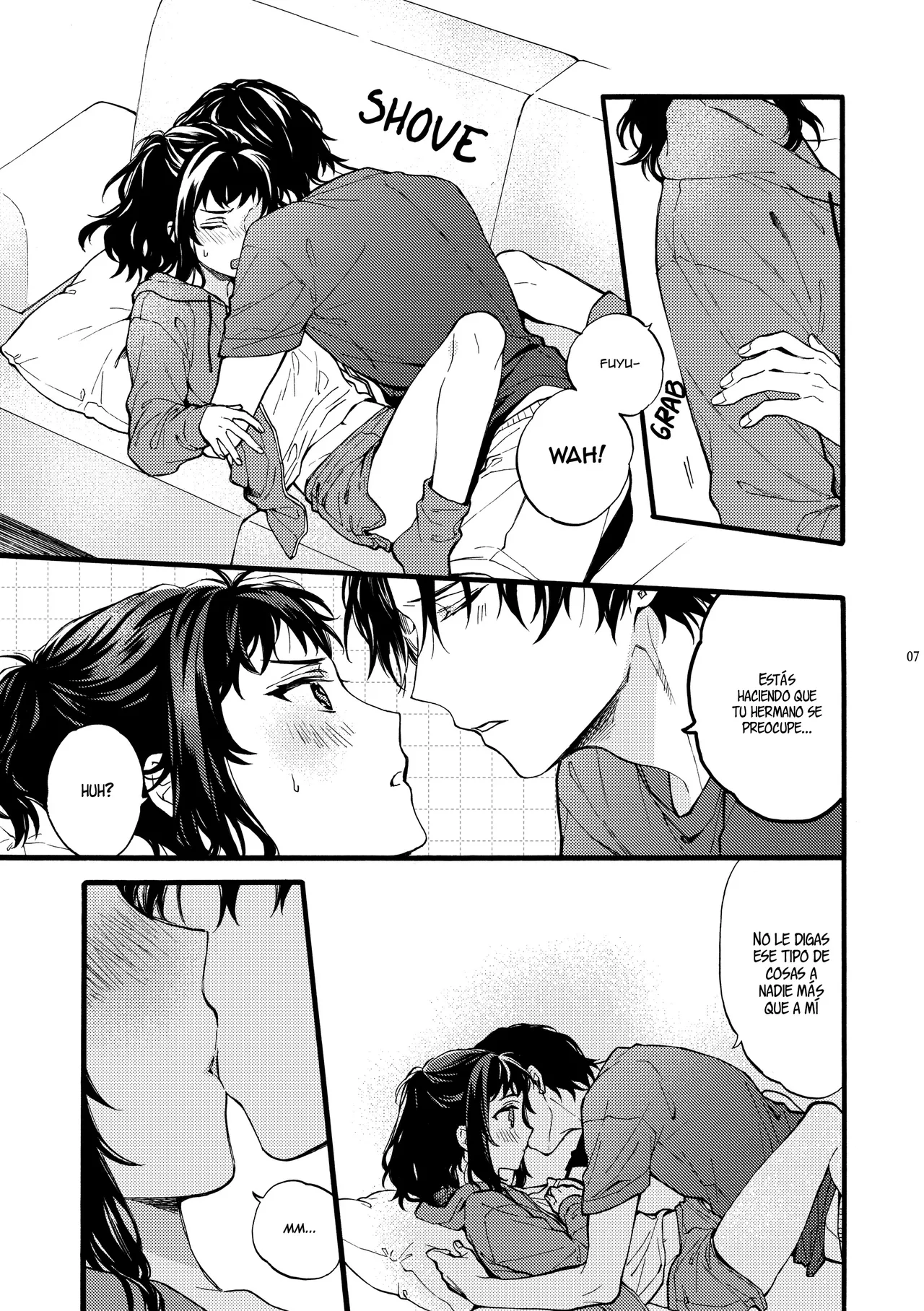 [ClockLord (Suzushiro Nerita)] Kono Hito Kareshi ja Arimasen!! (3) ~Shinomura Kyoudai no Nichijou~｜¡¡Este Chico NO es my Novio!! (3) ~Un día en la vida de los hermanos Shinomura~ [Spanish] [Alteracionskl Scan S.A.] numero di immagine  6