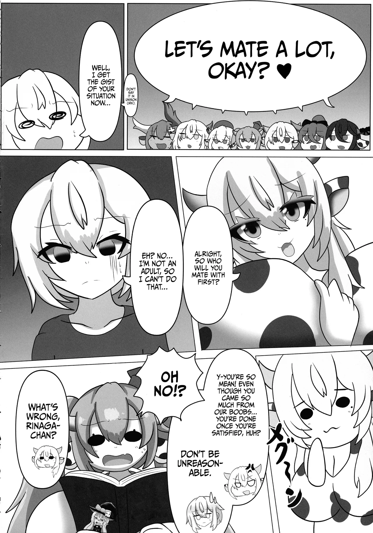 (C105) [Mellowsanchi (Amakaze Mellow)] HaraUshi Haramasete sukue Shounen to Nana-ri no Bakunyuu Ushiko / HaraUshi - Rescue by Impregnation! The Boy And The Seven Busty Cowgirls [English] {Doujins.com} imagen número 22