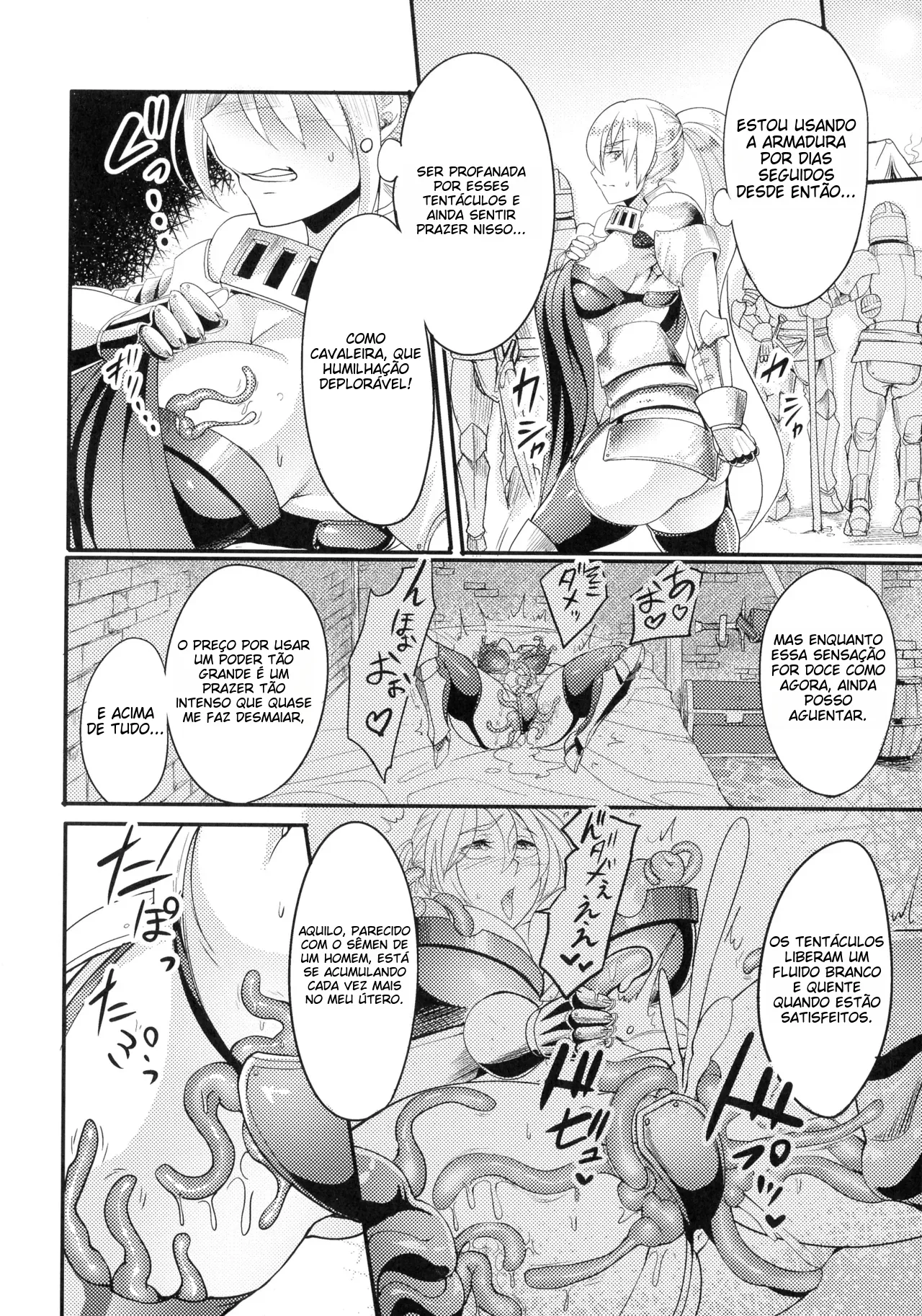 [Remu] Zettai ni Shokushu ni Maketari Shinai Onna Kishi | The Female Knight Definitely Wont Lose To Tentacles (2D Comic Magazine Noroi no Soubi de Ryoujoku Zecchou! Vol. 1) [Portuguese-BR] [Doujins.com] [Digital] 이미지 번호 11