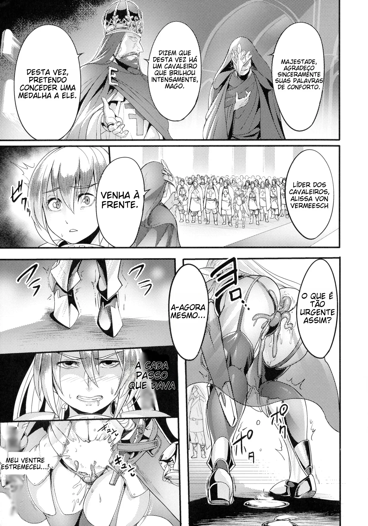 [Remu] Zettai ni Shokushu ni Maketari Shinai Onna Kishi | The Female Knight Definitely Wont Lose To Tentacles (2D Comic Magazine Noroi no Soubi de Ryoujoku Zecchou! Vol. 1) [Portuguese-BR] [Doujins.com] [Digital] 이미지 번호 14