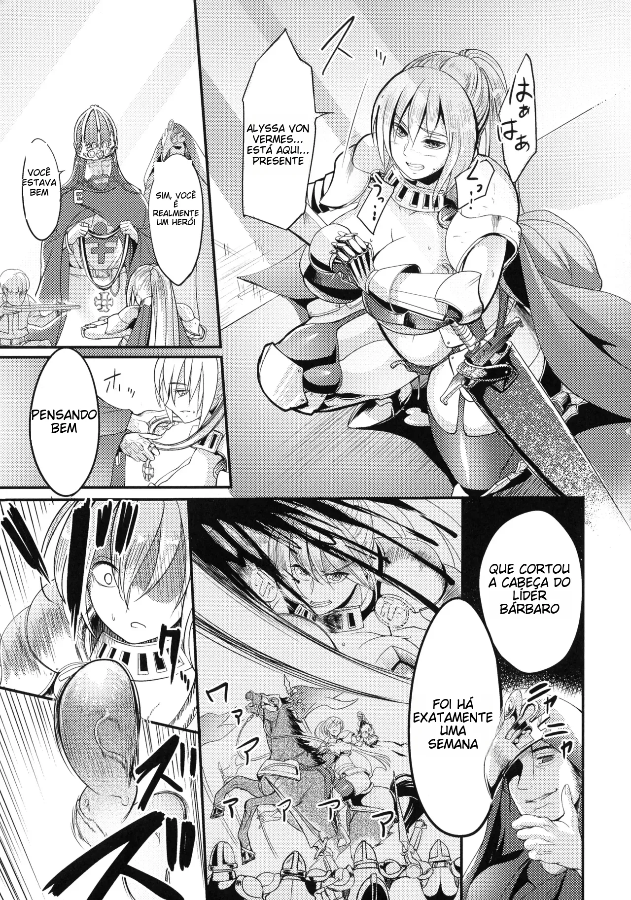 [Remu] Zettai ni Shokushu ni Maketari Shinai Onna Kishi | The Female Knight Definitely Wont Lose To Tentacles (2D Comic Magazine Noroi no Soubi de Ryoujoku Zecchou! Vol. 1) [Portuguese-BR] [Doujins.com] [Digital] 이미지 번호 16