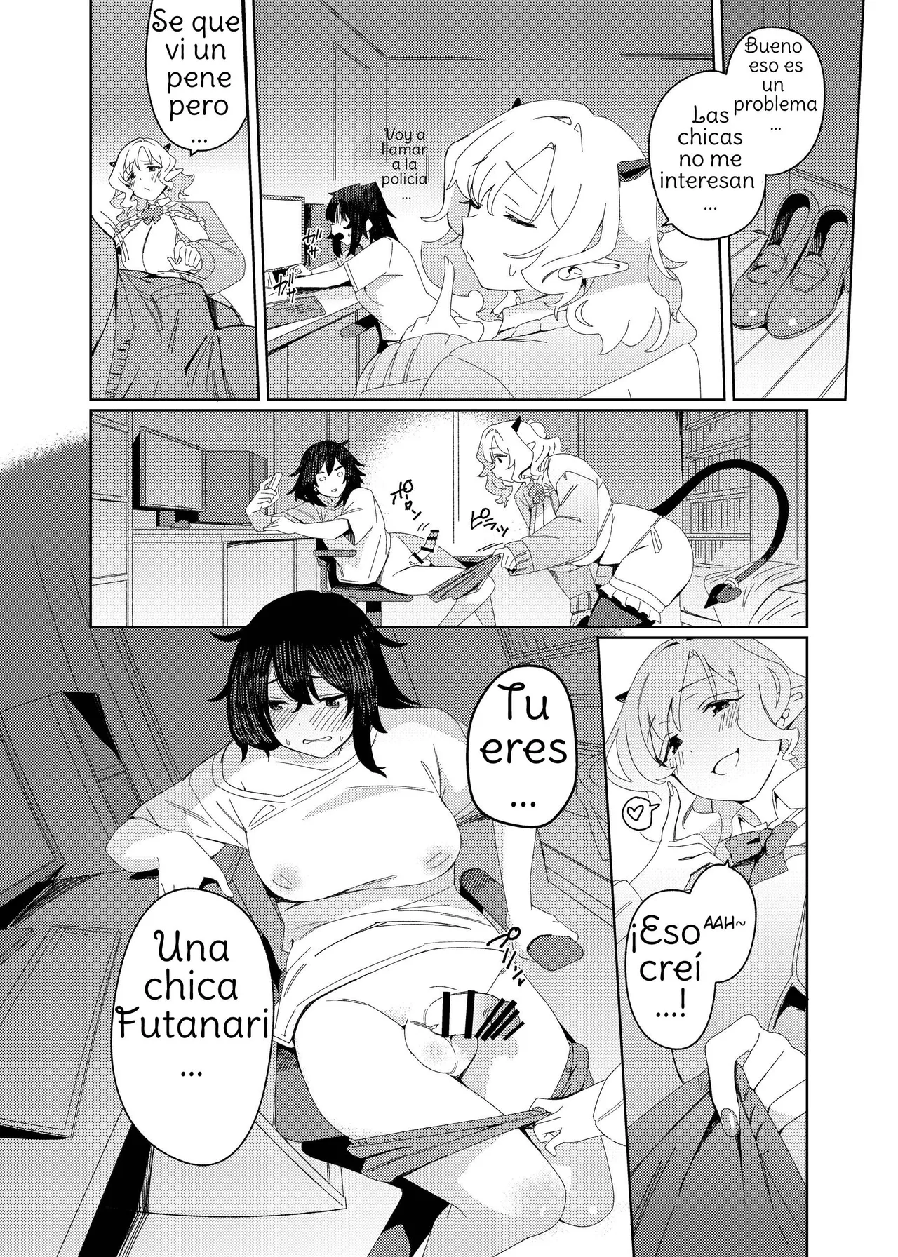 [Suimitsutou Koubou (Momo no Suidousui)] Gyaru Succubus to Futanari Neet [Spanish] [Amaterasu] imagen número 7