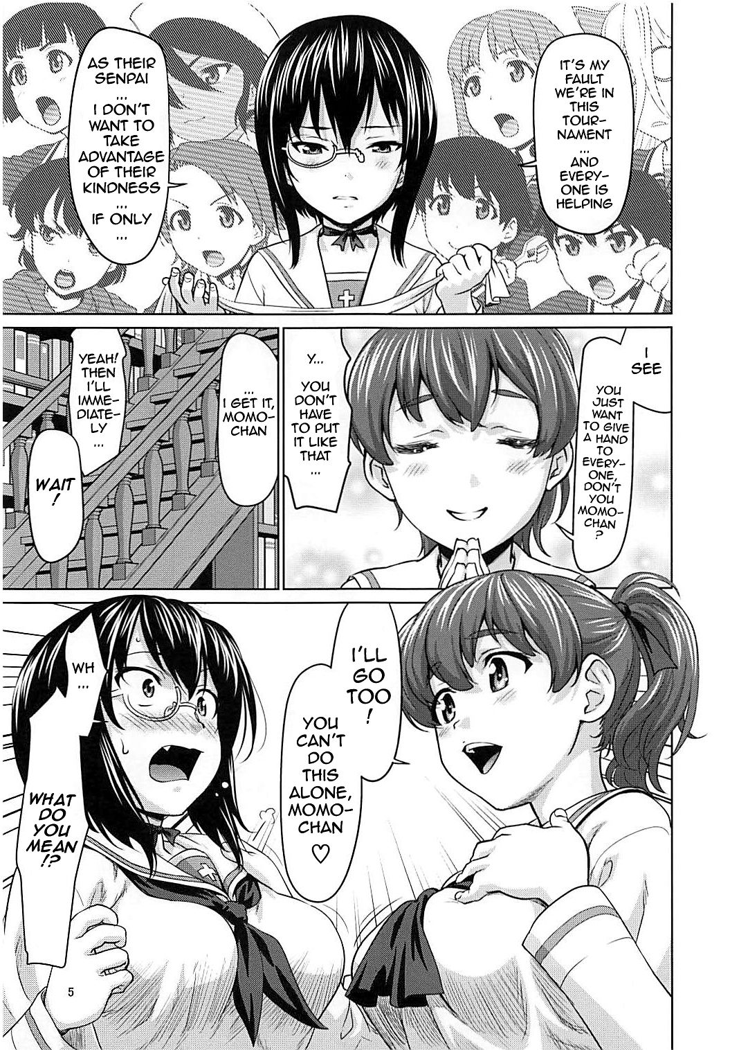 (C94) [Saidamin (Saida Kazuaki)] Kawashima Momo to Koyama Yuzu no Sennyuu! Seishidan-kou Daisakusen | Momo Kawashima and Yuzu Koyama's Infiltration! Operation Blue Division Highschool (Girls und Panzer) [English] [ekiB] image number 4