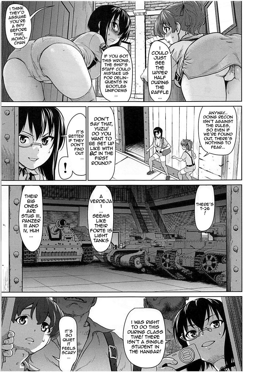 (C94) [Saidamin (Saida Kazuaki)] Kawashima Momo to Koyama Yuzu no Sennyuu! Seishidan-kou Daisakusen | Momo Kawashima and Yuzu Koyama's Infiltration! Operation Blue Division Highschool (Girls und Panzer) [English] [ekiB] image number 6