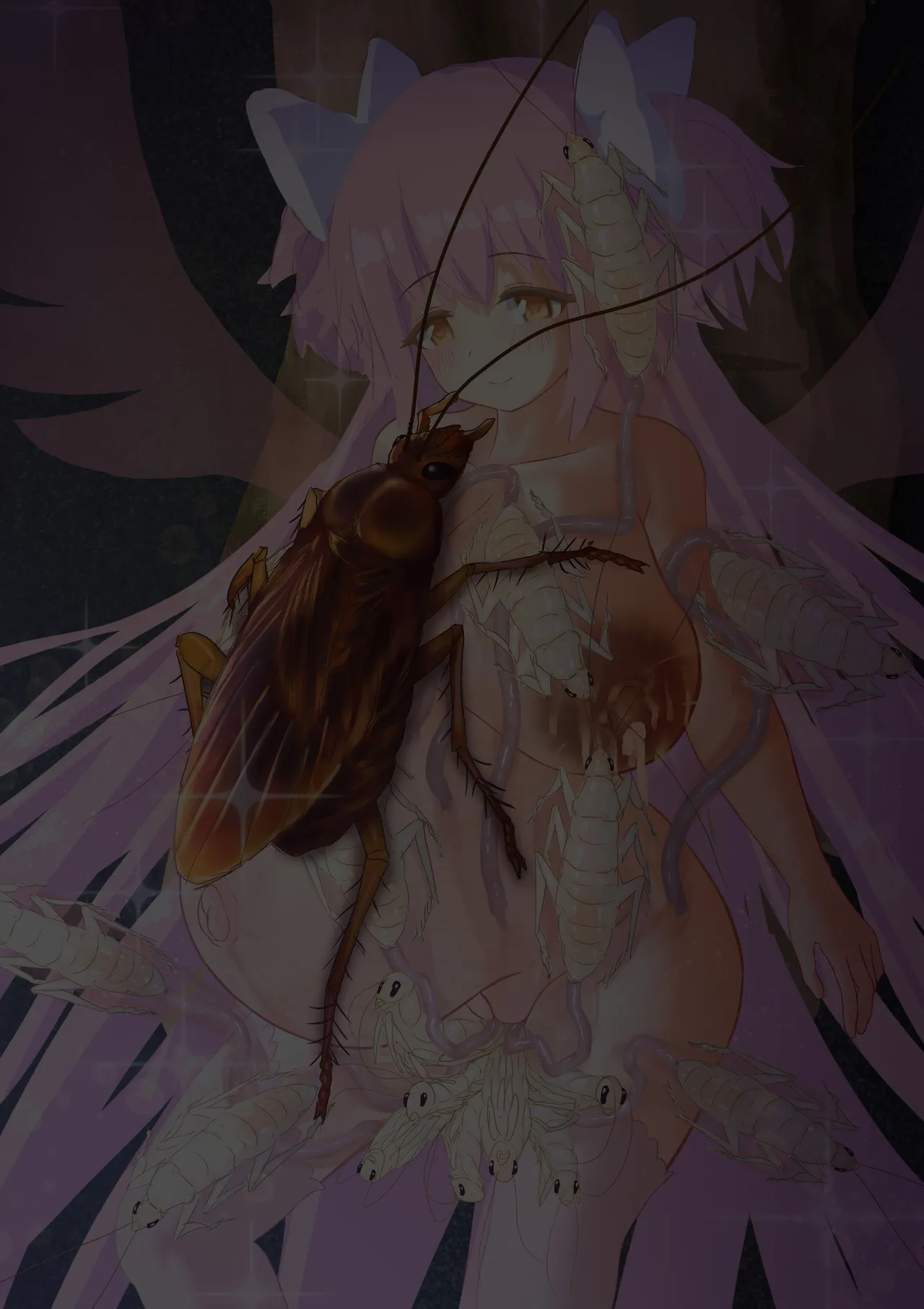 [1ドット右にずらしてください] 女神对蟑螂魔物一见钟情，无条件纵容交尾，繁衍出无数害虫子嗣（老M个人翻译） 이미지 번호 55