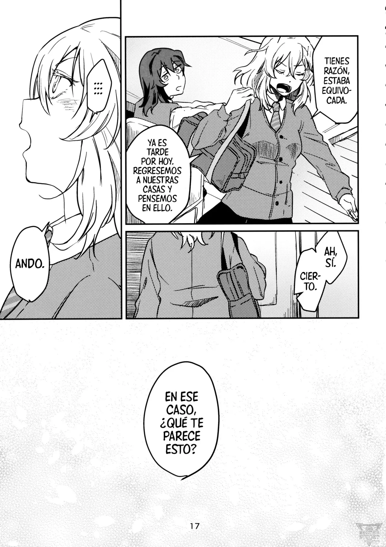 (C97) [Baketsu Crawl (Kani Aruki)] Gesture I Love You | Gesto De Te Amo (Girls und Panzer) [Spanish] [Mister Nugget] 16eme image