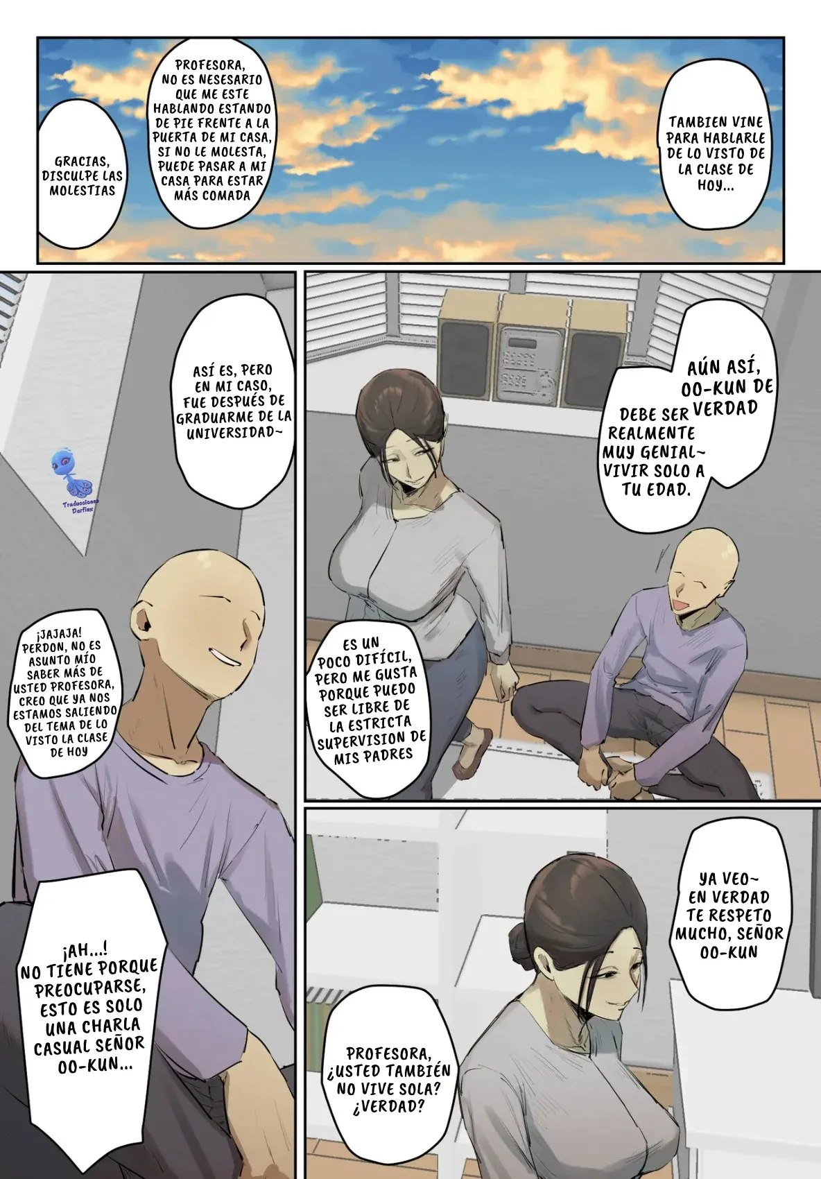 [Chotto B-sen] [Full Color Ban] SeFri no Ikiokure Sensei, Boku no Seishun o Jamashinai de Kudasai.｜Querida Profesora Solterona, Aunque Seas Mi Amiga con Derechos, Por Favor No Arruines Mi Juventud. [Spanish] [Darfinxadan14] Bildnummer 4