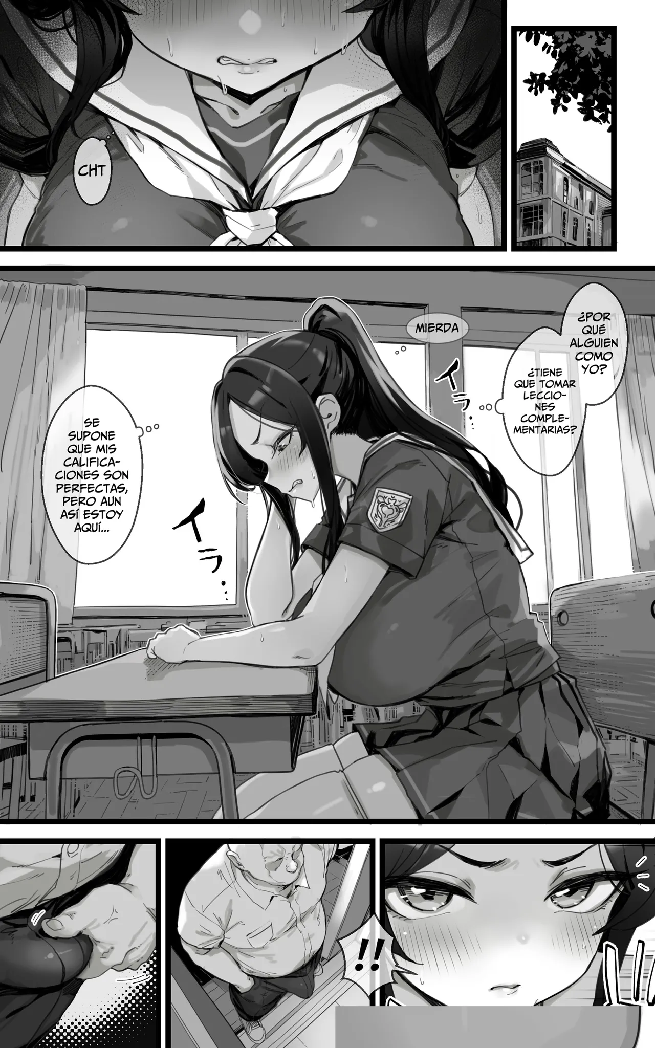 [Toneri Dan (Yoshio Ereki)] Shikyuu Kyouiku Amamiya Kako ga Sensei no Ko o Ninshin suru Wake ga Nai [Español] image number 4