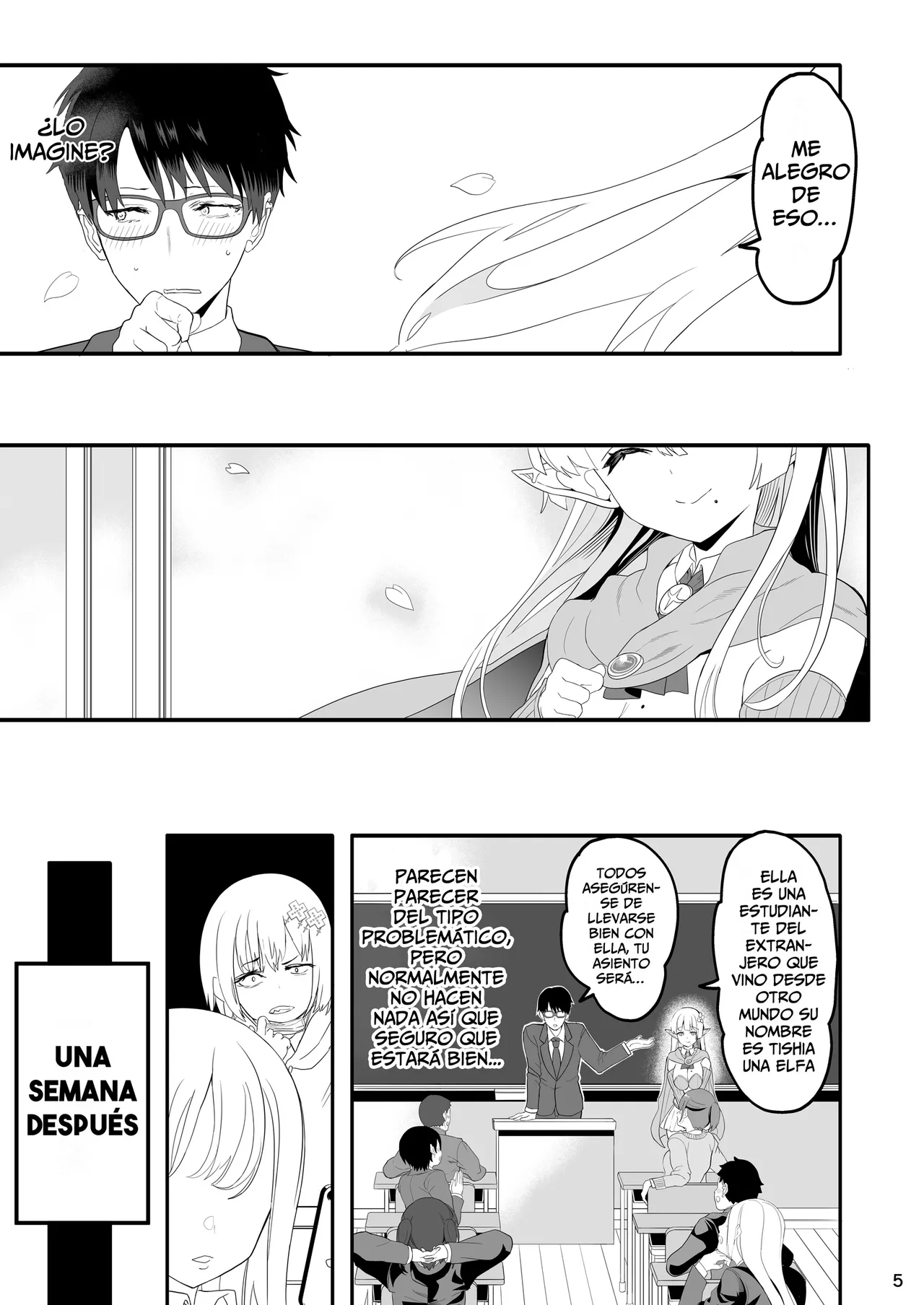 [Union Bust (Kazutaro)] Kanzen ni Gal Ochi Shita Ryuugakusei Elf no Shidouhou [Español] 画像番号 5