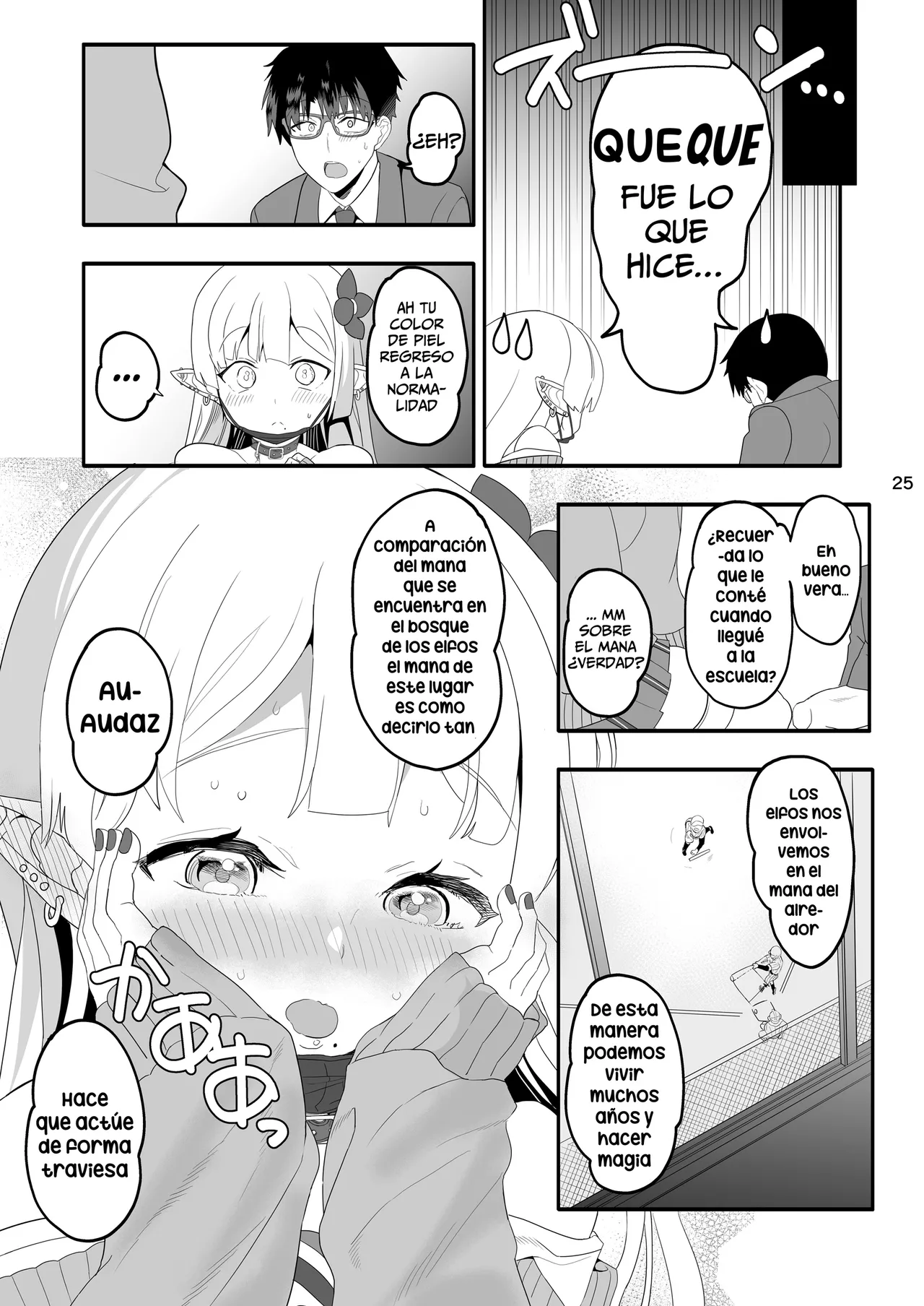 [Union Bust (Kazutaro)] Kanzen ni Gal Ochi Shita Ryuugakusei Elf no Shidouhou [Español] 画像番号 25