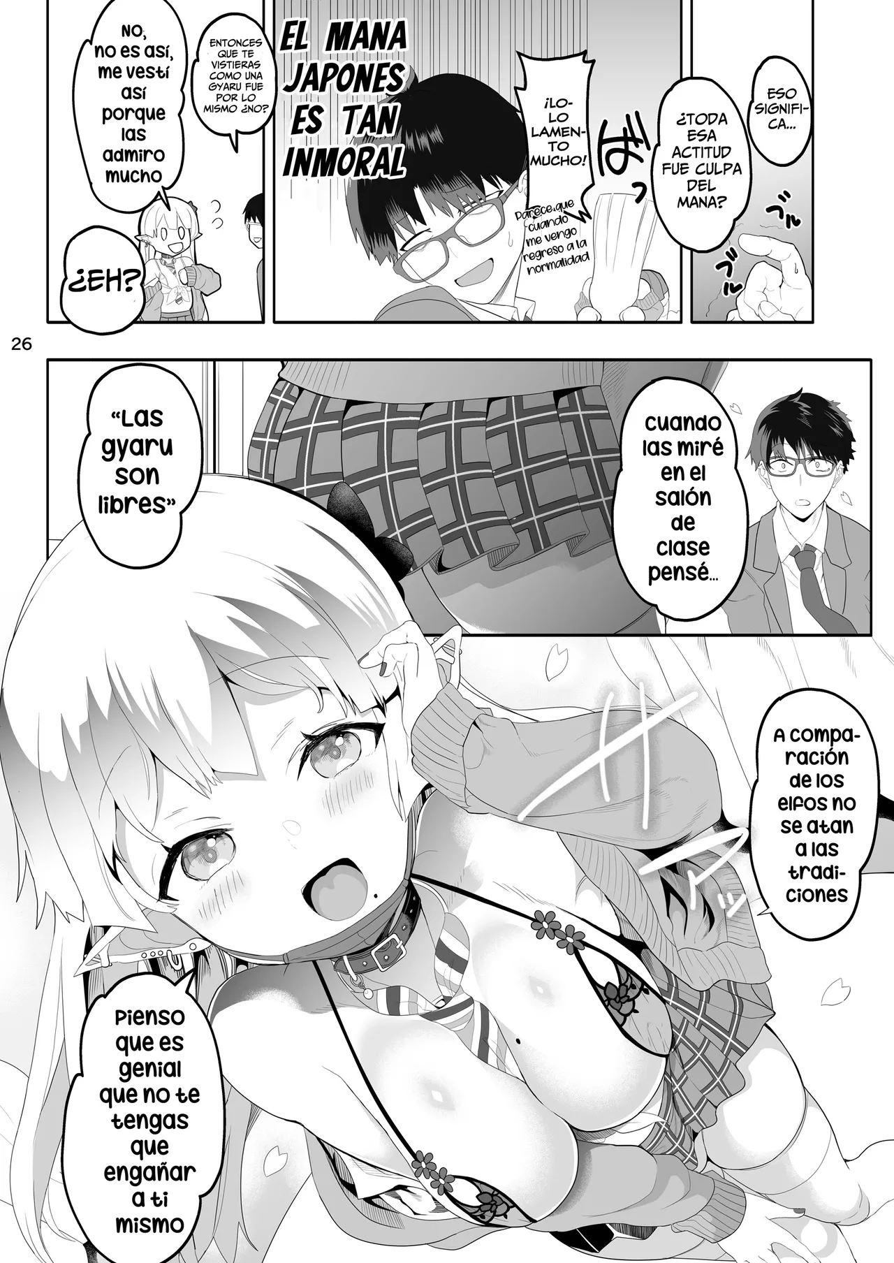 [Union Bust (Kazutaro)] Kanzen ni Gal Ochi Shita Ryuugakusei Elf no Shidouhou [Español] 画像番号 26