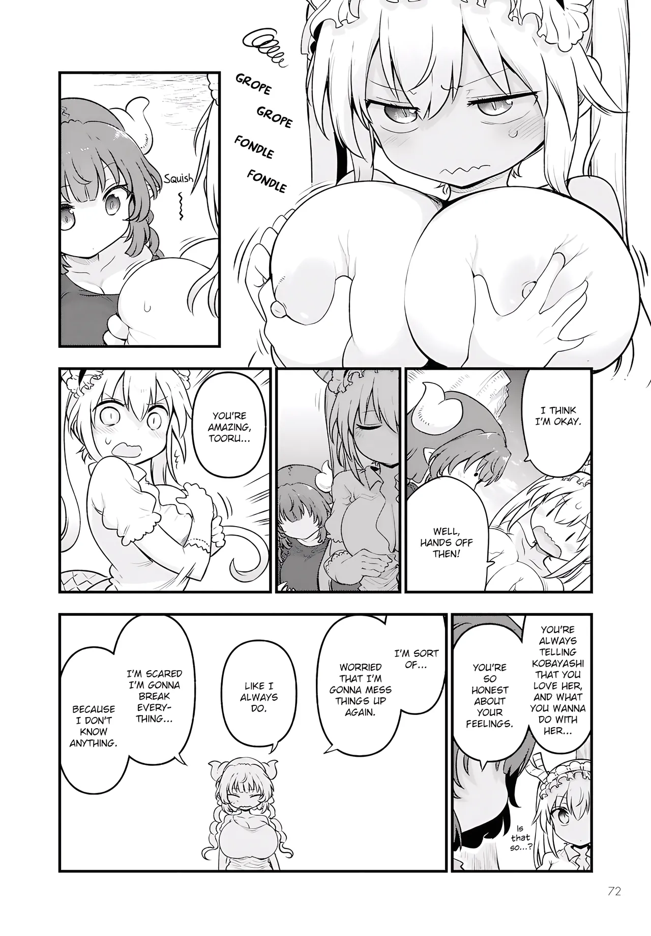 Kobayashi-san Chi No Maid Dragon - Fan Service Manga ecchi panels. image number 13