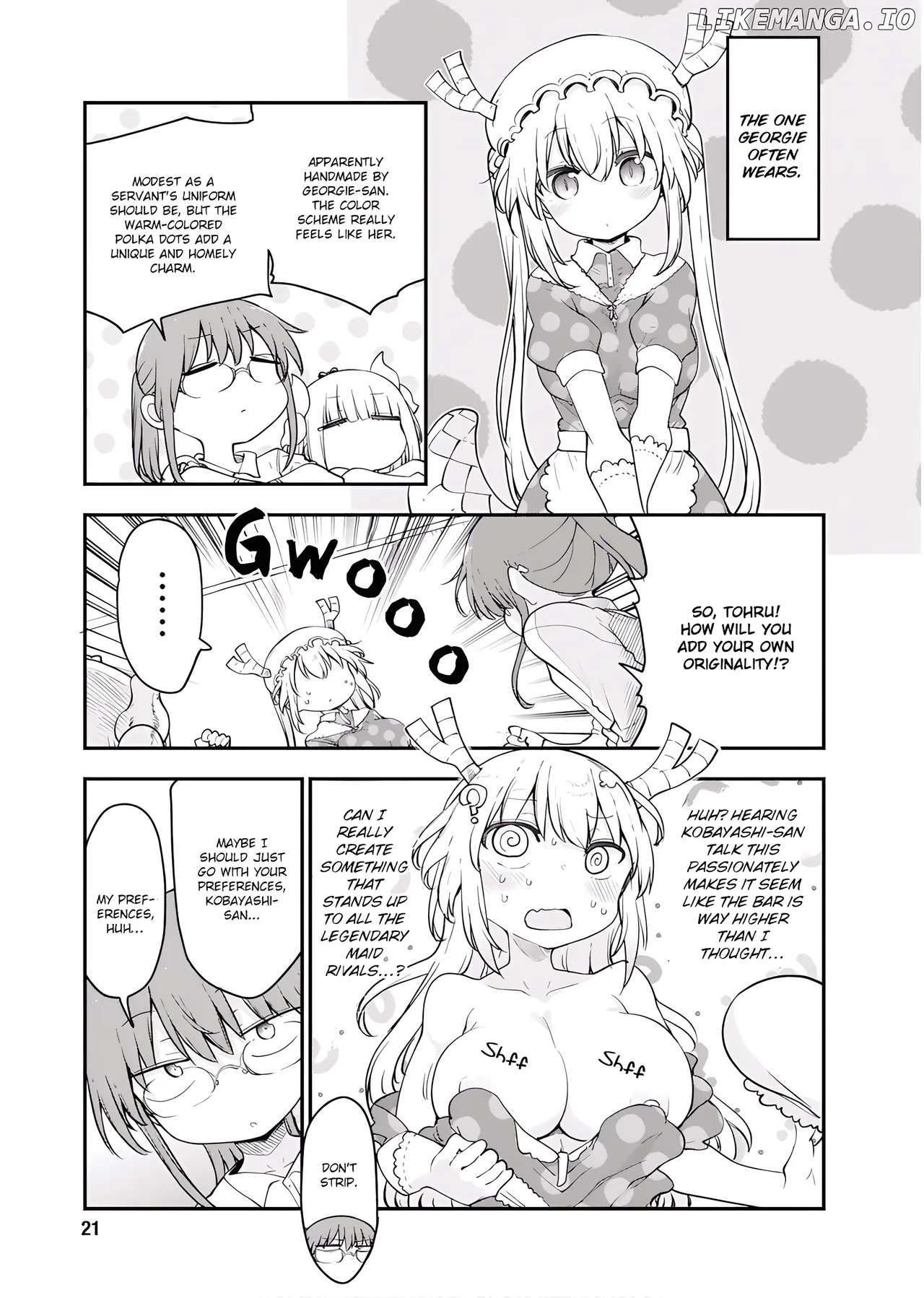 Kobayashi-san Chi No Maid Dragon - Fan Service Manga ecchi panels. image number 21