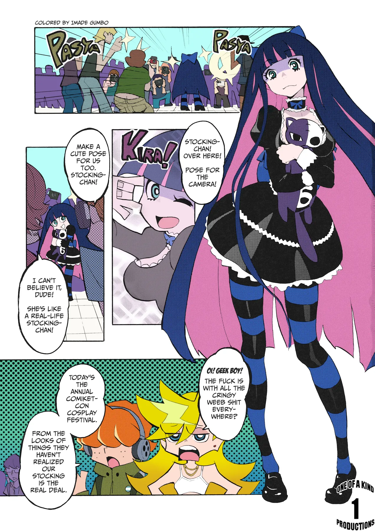 (C79) [Manga Super (Nekoi Mie)] CRAZY 4 YOU! (Panty & Stocking with Garterbelt) [English] [ImadeGumbo] [Colorized] 图片编号 2