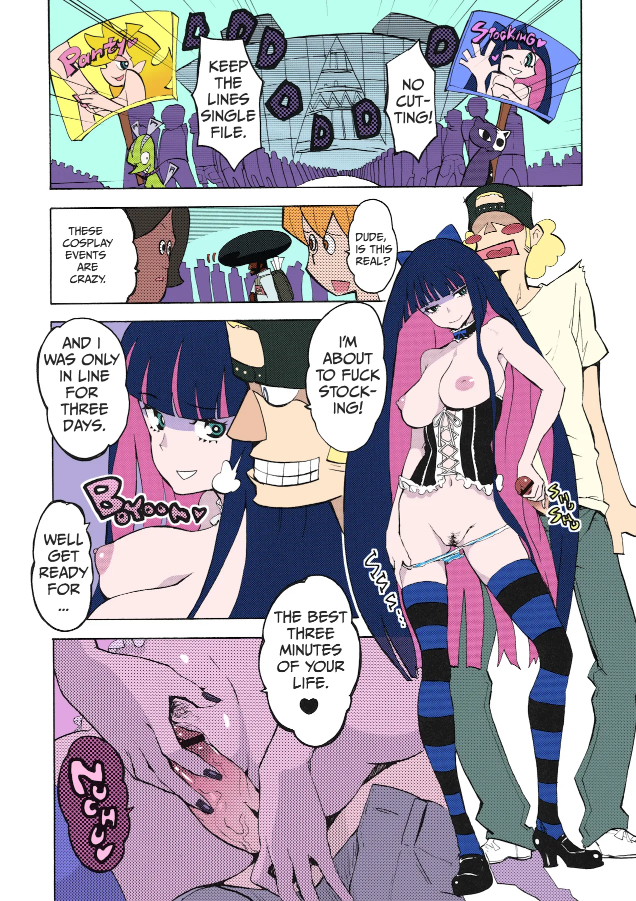 (C79) [Manga Super (Nekoi Mie)] CRAZY 4 YOU! (Panty & Stocking with Garterbelt) [English] [ImadeGumbo] [Colorized] 图片编号 9