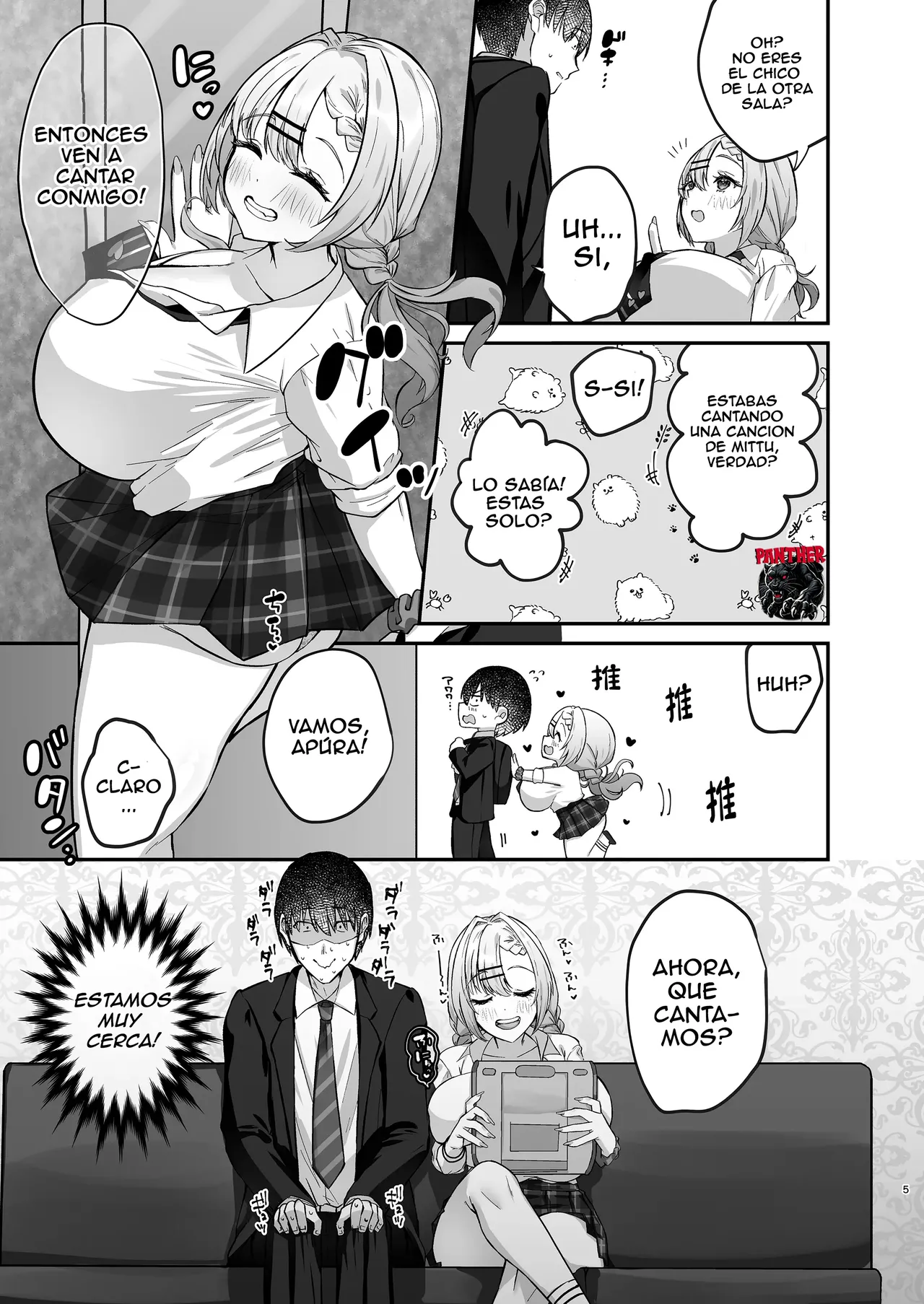 [Mittsuman] Hitokara Ittara Tonari no Gal JK to Pakokara ni Natta Ken | Fui a un karaoke y terminé acostándome con la chica de la habitación de al lado (Panther Scan) [Spanish] [Panther Scan] 图片编号 6