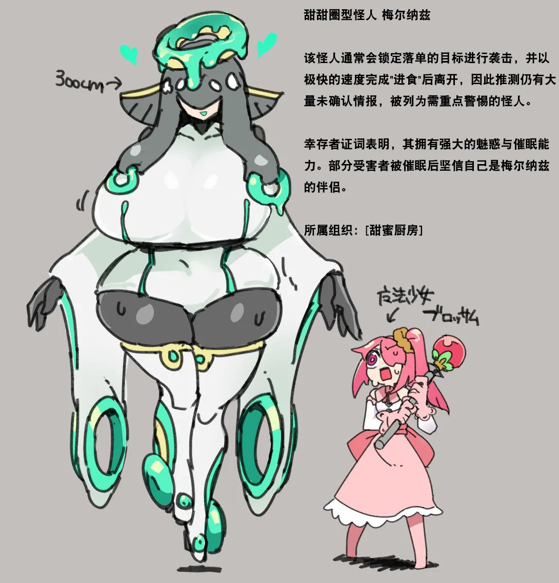 (skeb)甜甜圈型怪人梅尔纳兹 vs 魔法少女布鲁莎姆 Bildnummer 1