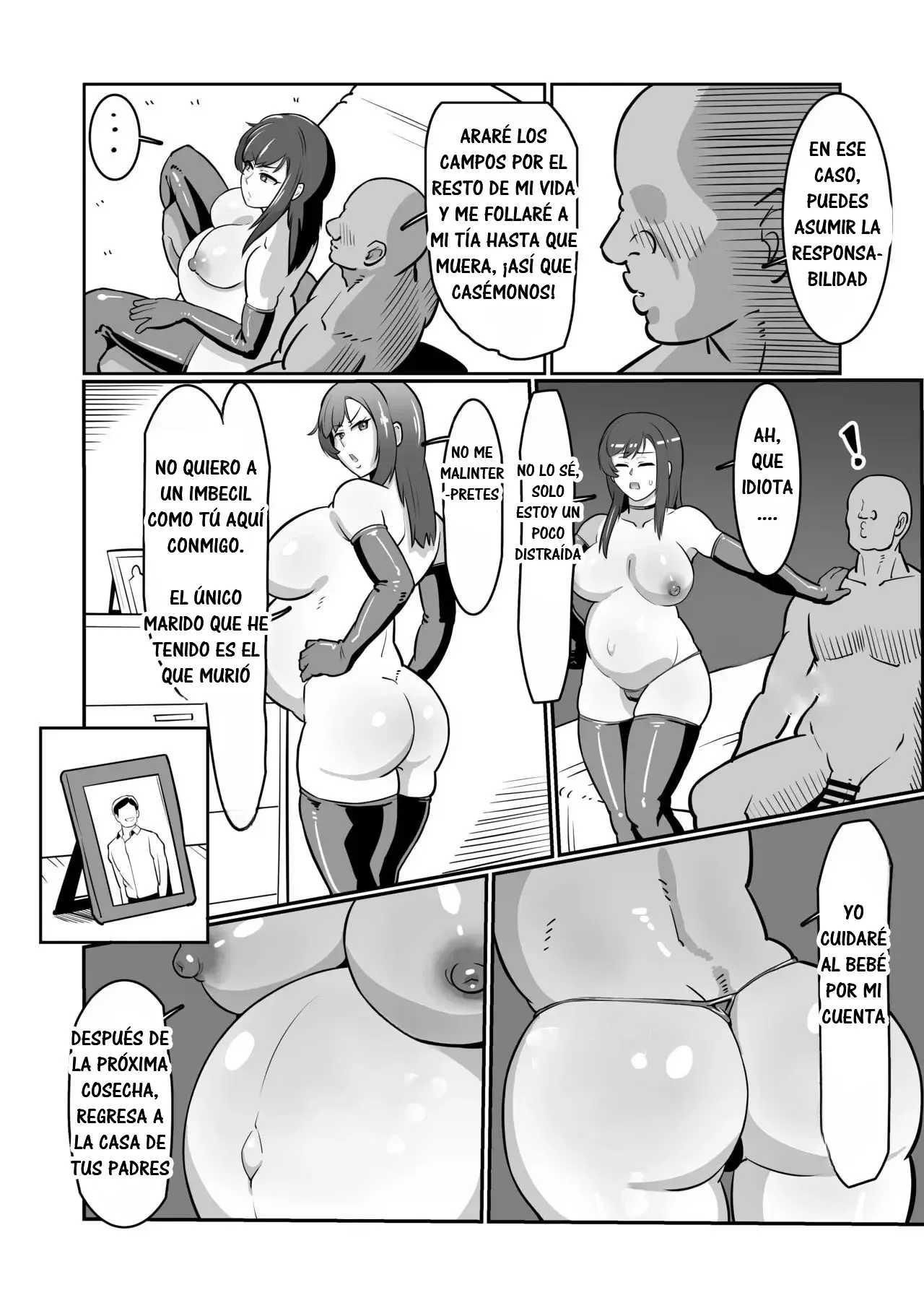 [Boundary] Bote Oba ~Isourou Saki no Oba-san o Haramasete Botebara Sex Zanmai!~｜Tía Embarazada ~Ten Mucho Sexo con Tu Tía y Déjala Embarazada~ [Spanish] [RYU.SHINS] image number 19