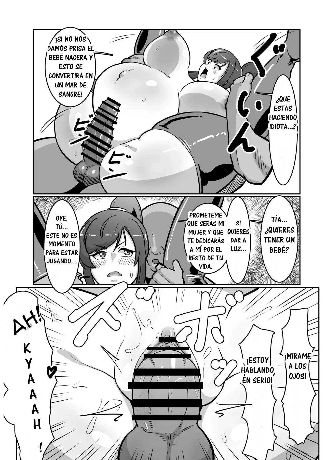 [Boundary] Bote Oba ~Isourou Saki no Oba-san o Haramasete Botebara Sex Zanmai!~｜Tía Embarazada ~Ten Mucho Sexo con Tu Tía y Déjala Embarazada~ [Spanish] [RYU.SHINS] image number 39