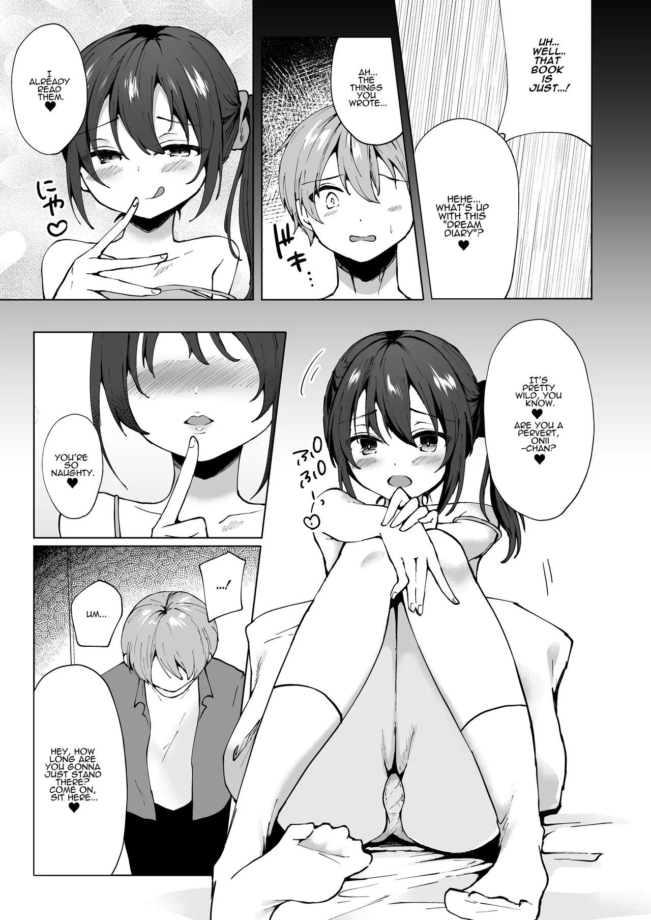 [Whisp (Kotomaro)] Namaiki J○ Imouto ga Onii-chan no Yumenikki o Kanaechau! Onii-chan, Kouiu no ga Suki nan desho? | Cocky Little Sister Makes Oniichan's Dreams Cum True! [English] [ADTL] image number 4