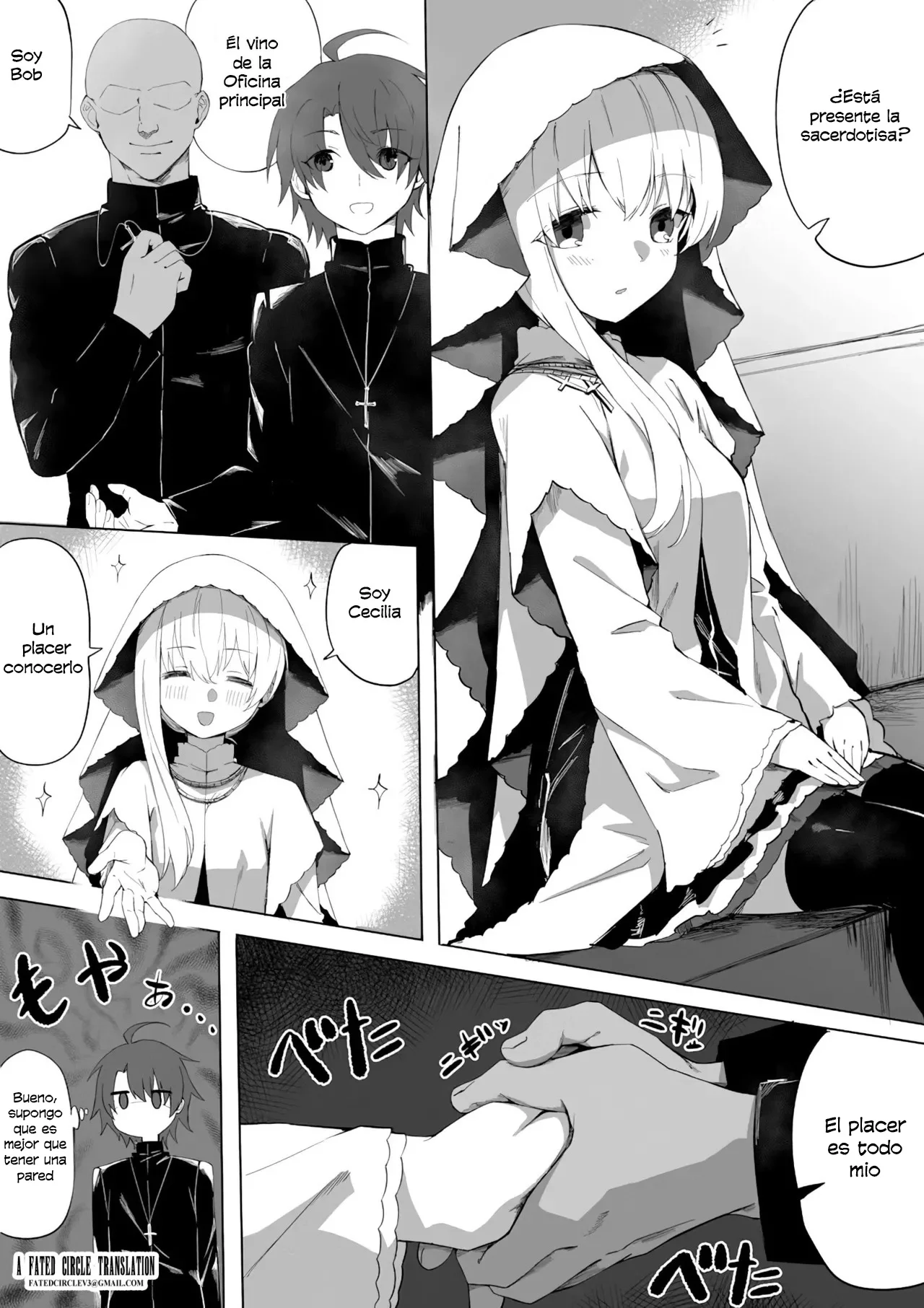 [Chiizu Ore] Seijo-sama ga Netorarete Nichijou-teki ni Hoka no Otoko to Sex Shite Shimau｜La Santa hizo NTR y termina teniendo sexo con otro hombre a diario (Shiro Seijo to Kuro Bokushi) [Spanish] [Cathal y sus panas] 图片编号 1