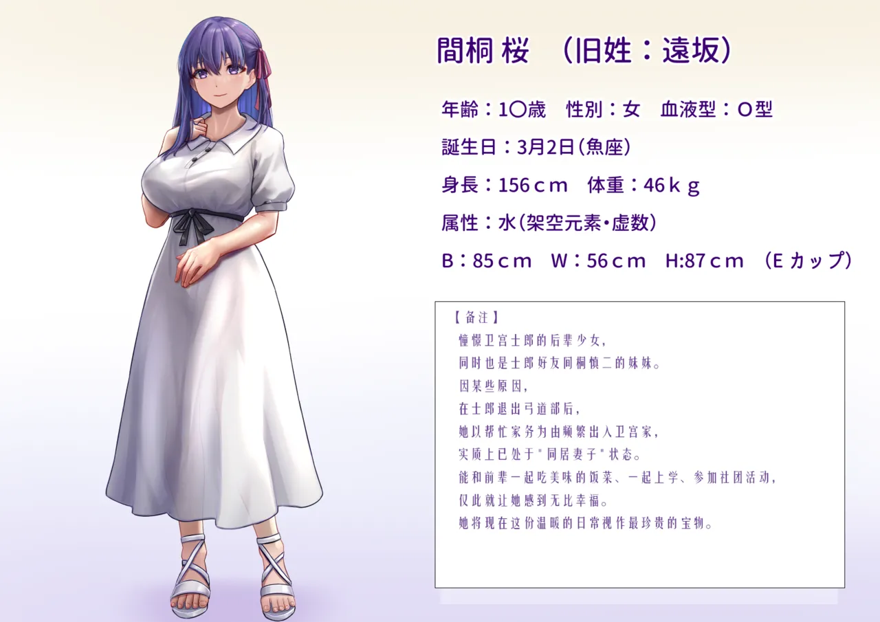 [Miyakura Halt] 間桐桜のエロステ立ち絵 numero di immagine  3