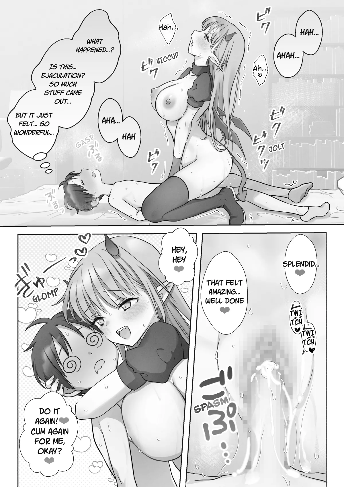 [Bicolor (Kuroshiro Neko)] First-Sperm-Loving Succubus' Dinner of Cowgirl & Creampie Sex [English][TheDragon199][Digital] 이미지 번호 75