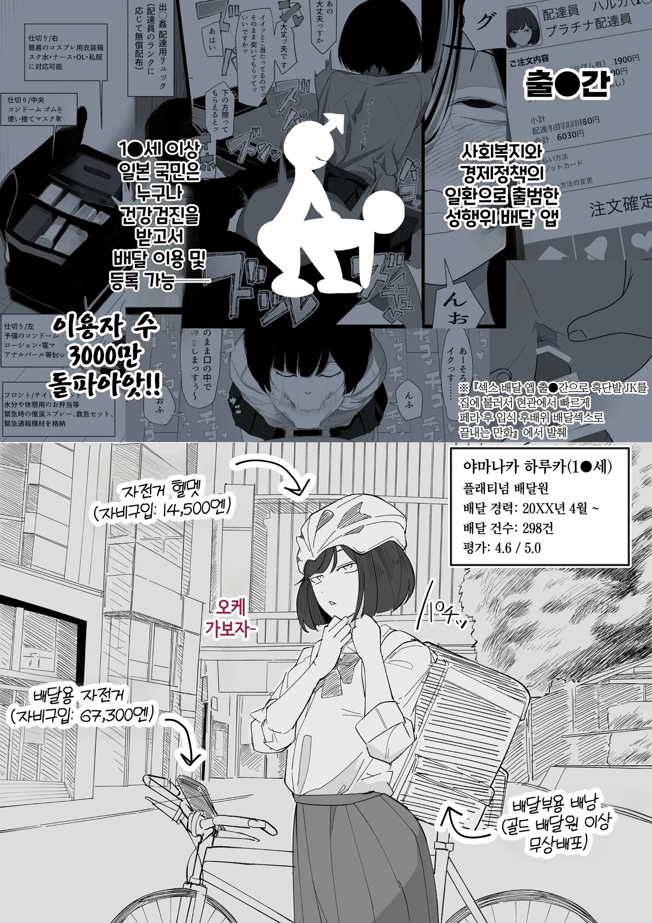 [Wakabatei] SEX Haitatsu Appli De●kan ~Haruka Hen~ | SEX 배달 앱 출●간 ～하루카 편～ [Korean] image number 4