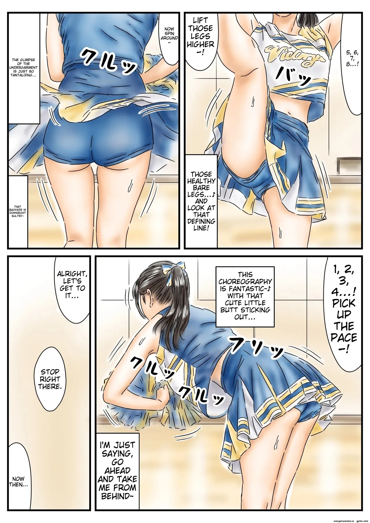 Time Stop! The youthful cheerleaders and student council president are so dazzling that I'm going to stain them with sperm image number 4