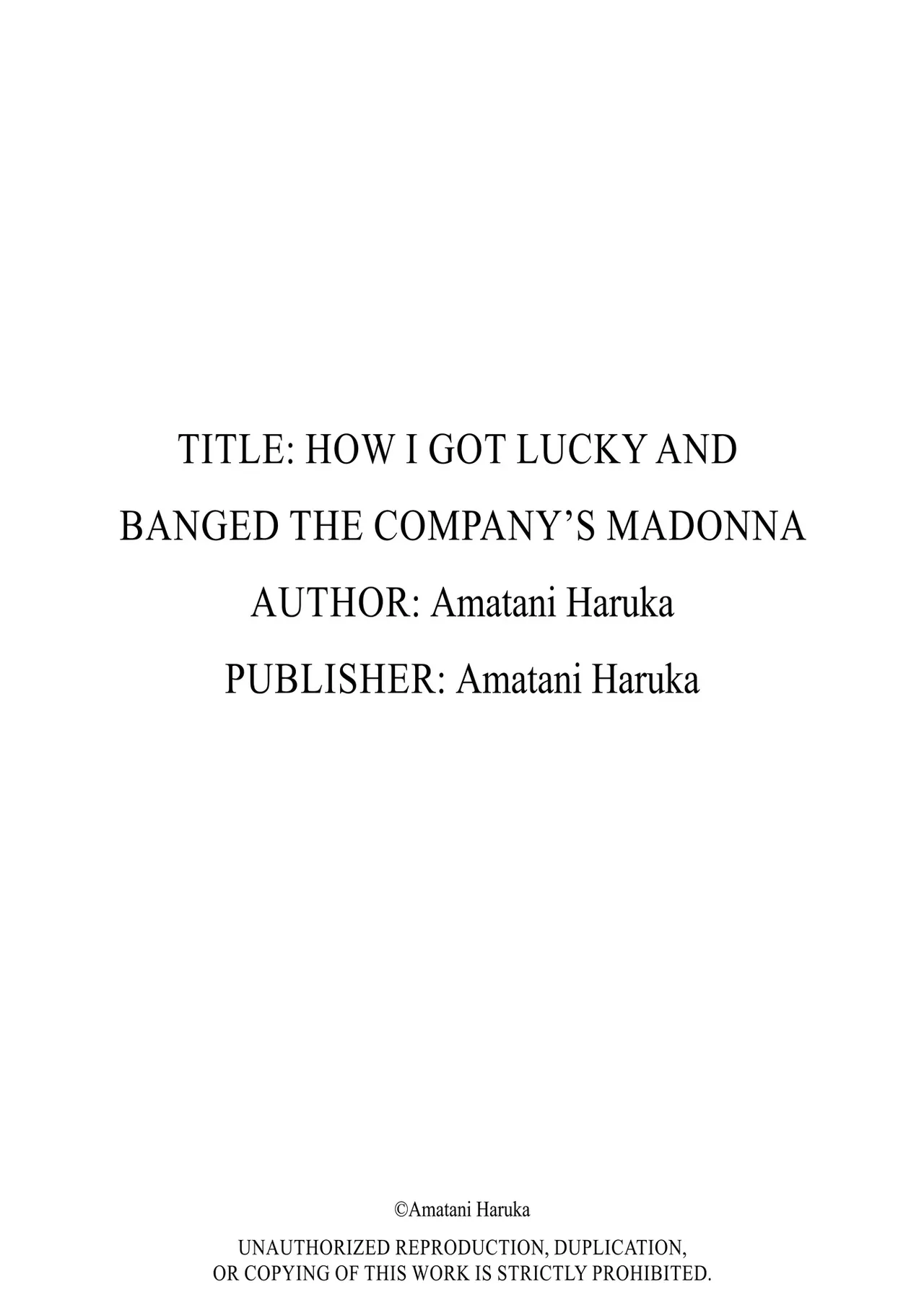 [Amatani Haruka] Kaisha no Madonna to Lucky de Yareta Hanashi | How I Got Lucky and Banged the Company's Madonna [English] numero di immagine  100