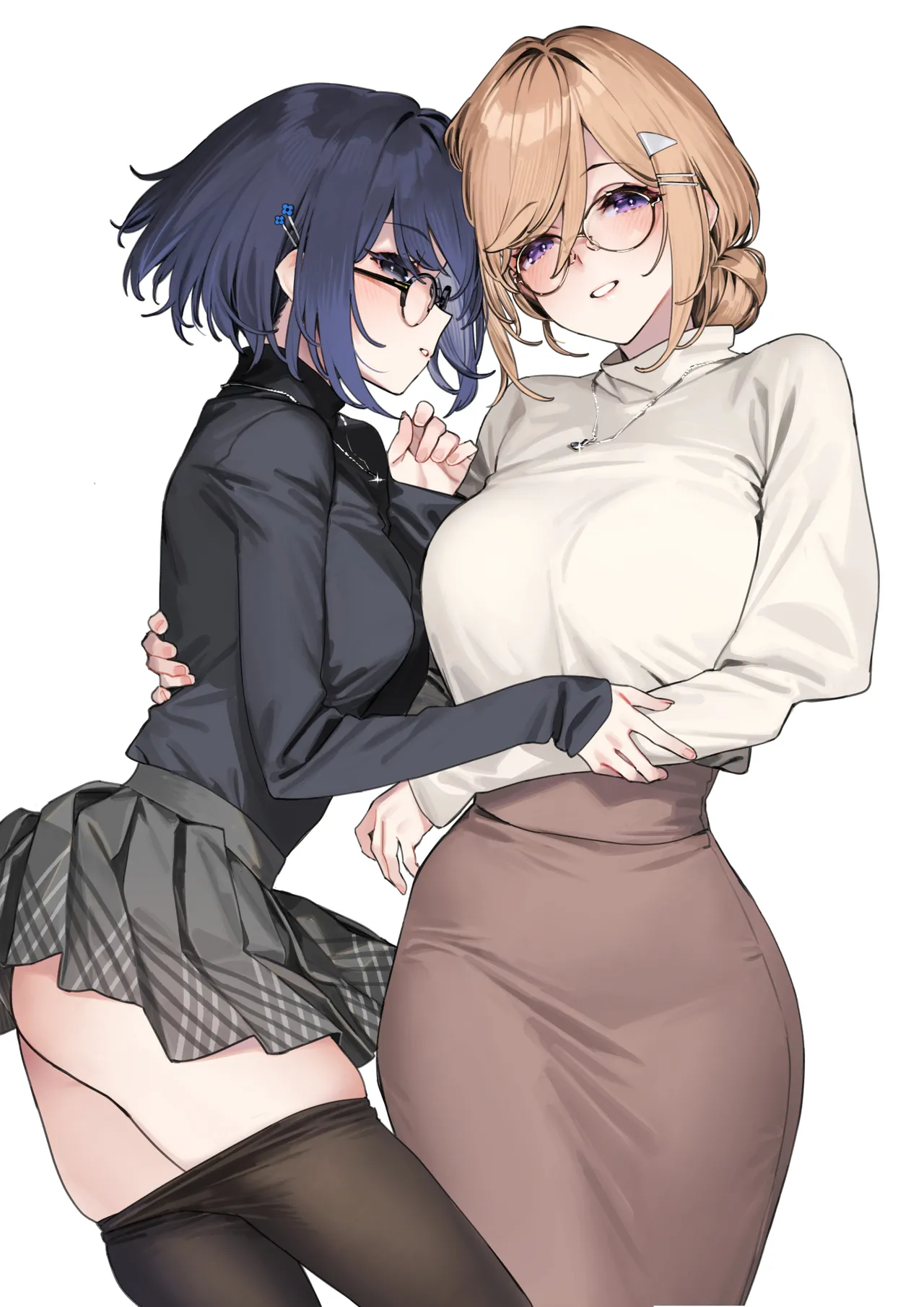 [Dai-kotetsu Dan (92M)] Sister Contrast Dekiai Onee-chan to Noumitsu Seikatsu | 反差姐妹~在姐姐们溺爱之下，我们的绵密性福~ [Chinese] [白杨汉化组] [Digital] 画像番号 65