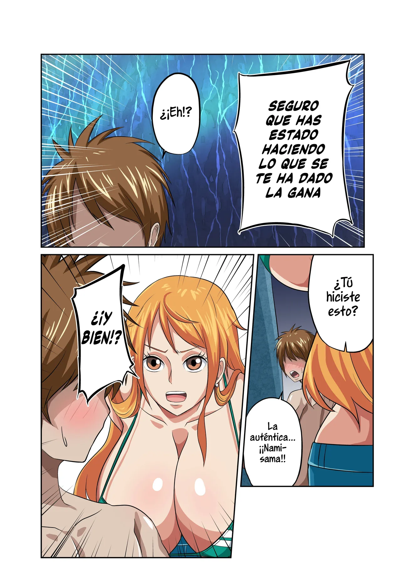 [Q Doujin] Dorobouneko no Douzou no Mae de | Frente A La Estatua De Bronce De La Gata Ladrona (One Piece) [Spanish] Bildnummer 6