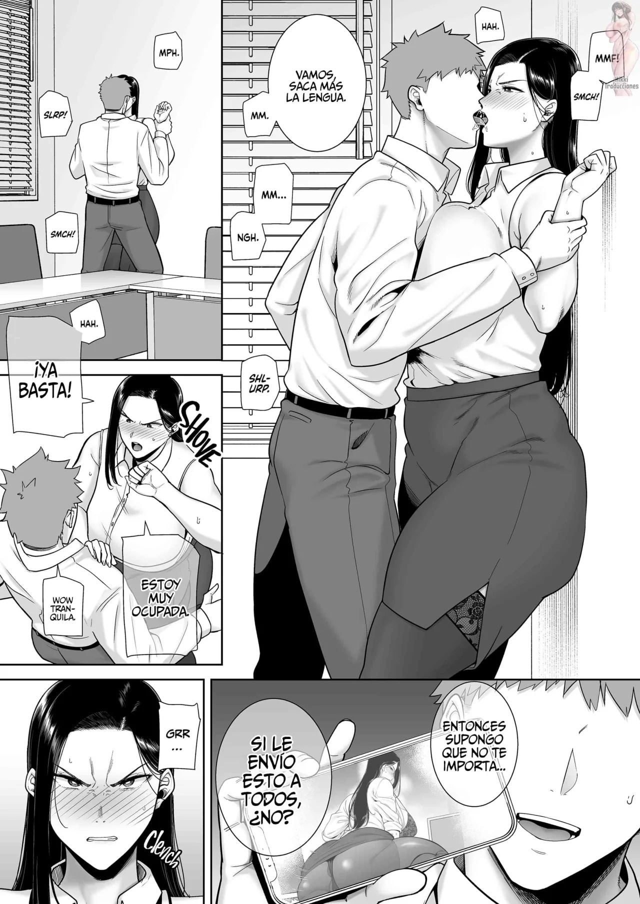 Una jefa abusiva que explota a su empleado 2 versión sin lentes (sin censura) изображение № 8