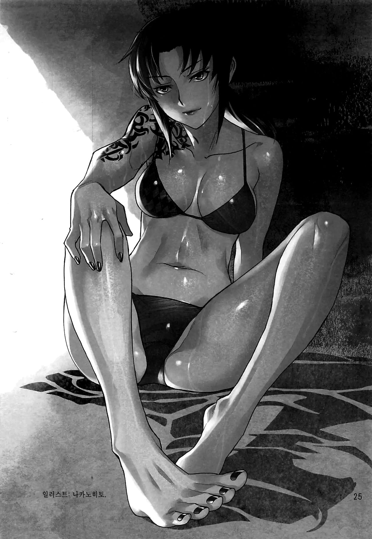 (C96) [AZASUKE WIND (AZASUKE)] Honeoridoku - I can't use my hands | 골절 때문에 (Black Lagoon) [Korean] image number 24