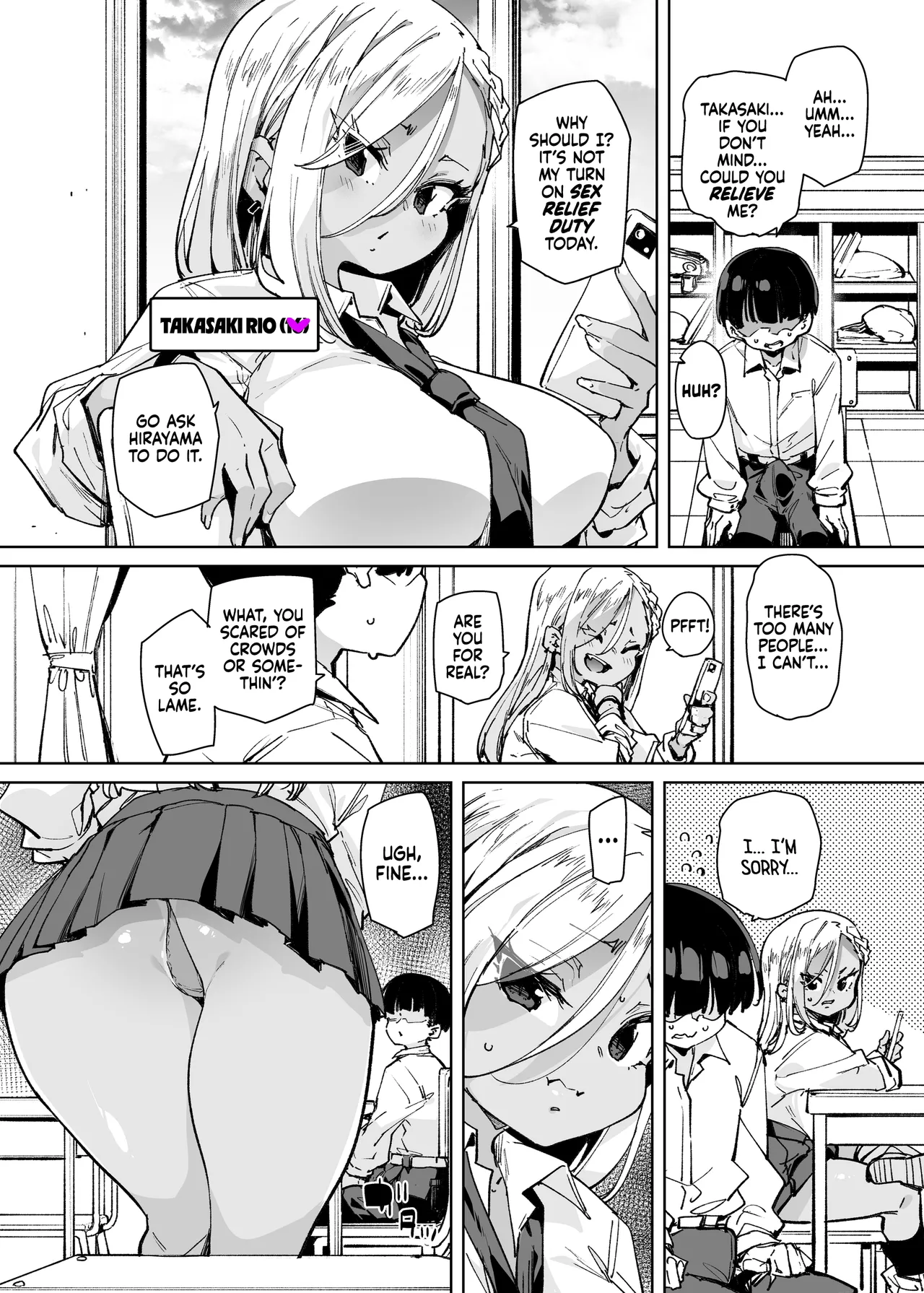[Marui Don (Marui Maru)] Seishori Touban ja Nai noni Nuitekureru Gal - Kuro Gyaru ver | The Gyaru Who Gets You Off Even When She’s Not On Sex Relief Duty - Black Edition [English] [Xzosk] image number 3
