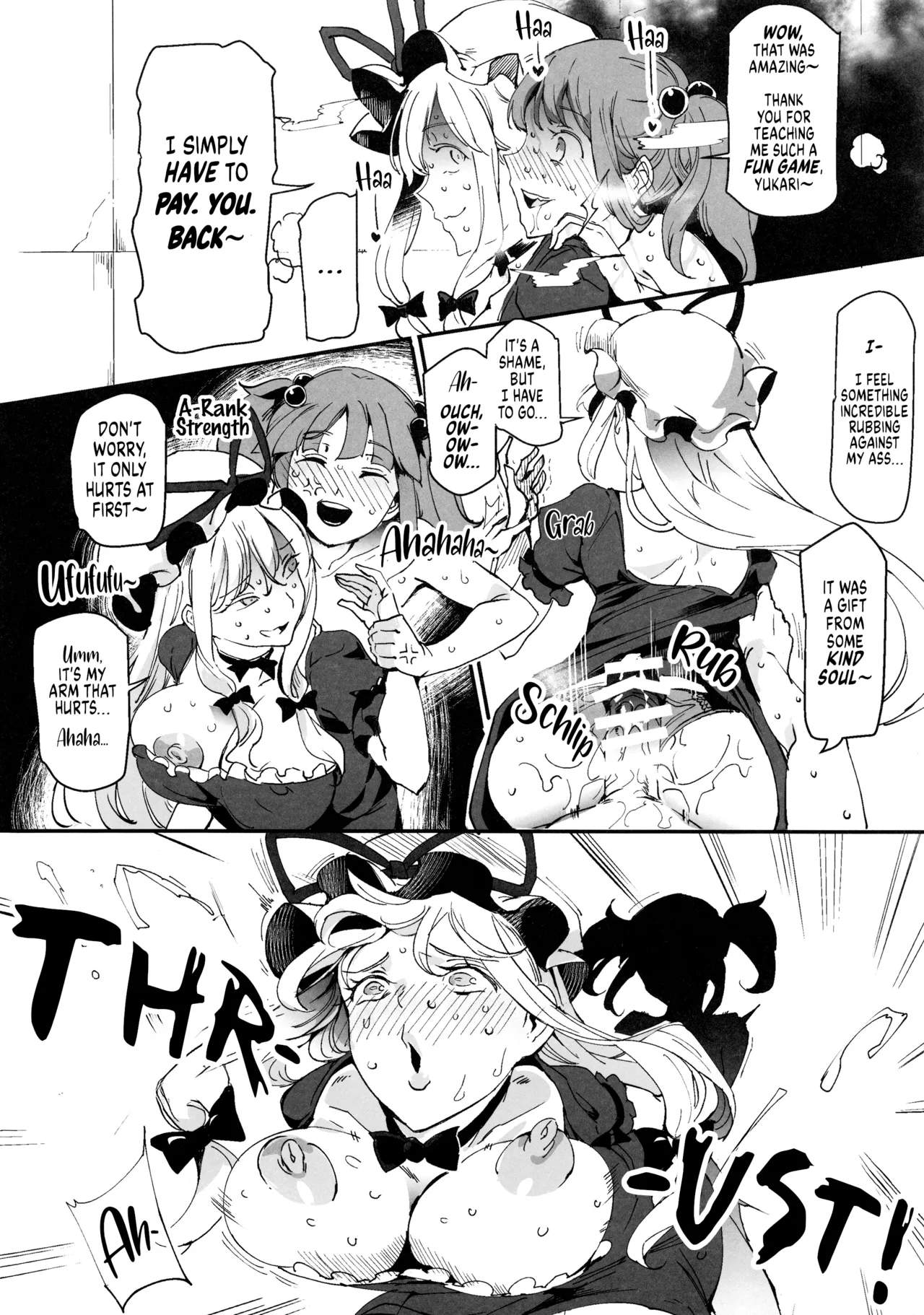 (Reitaisai 15) [Nyuu Koubou (Nyuu)] Handle Tsuki Sukima Hole Futanari Chinko de Jibun to H | Using a Portable Gap with Handles, a Futanari Fucks Herself (Touhou Project) [English] [Weedlayer] numero di immagine  17