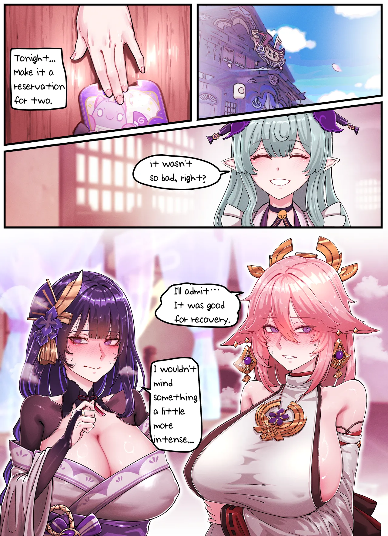 [Horori] Teyvat Gravure #09: Raiden & Miko (Genshin Impact) [English] [Uncensored] image number 18