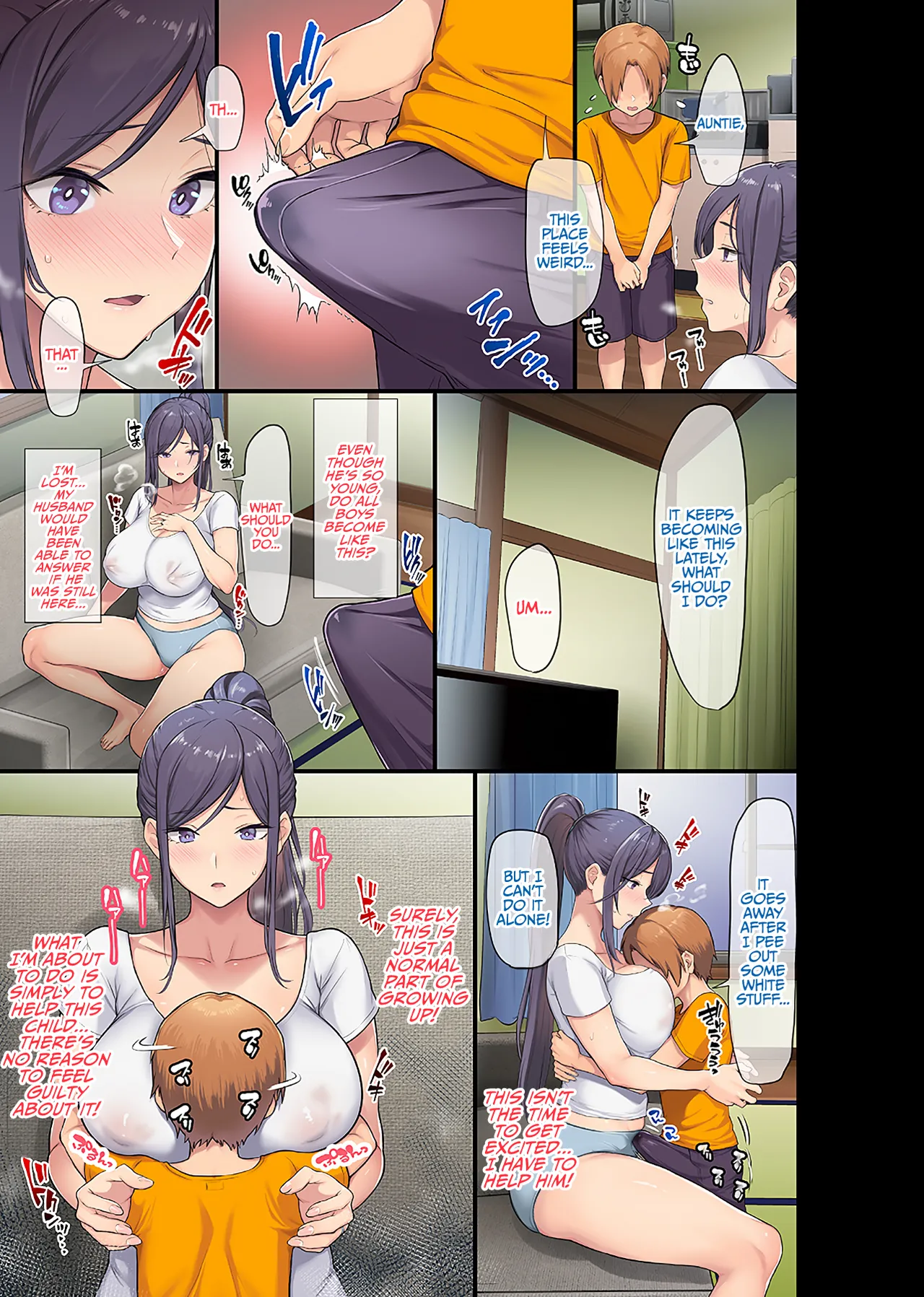 Giant Boobs Widow and Her Son's Very. Very Bad Friend  (Fully Decensored + RAW) 图片编号 12