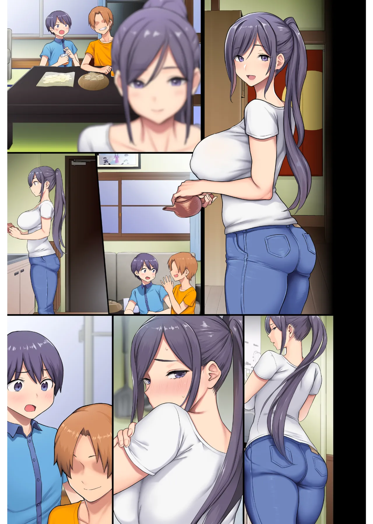 Giant Boobs Widow and Her Son's Very. Very Bad Friend  (Fully Decensored + RAW) 图片编号 43