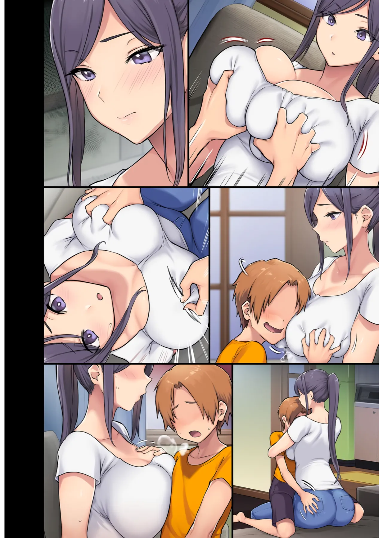 Giant Boobs Widow and Her Son's Very. Very Bad Friend  (Fully Decensored + RAW) 图片编号 46