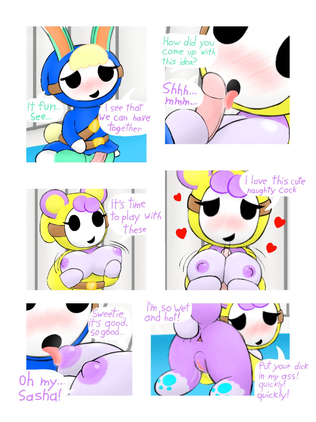 Shy Megan and shy Sasha comic (gale burst) 2eme image