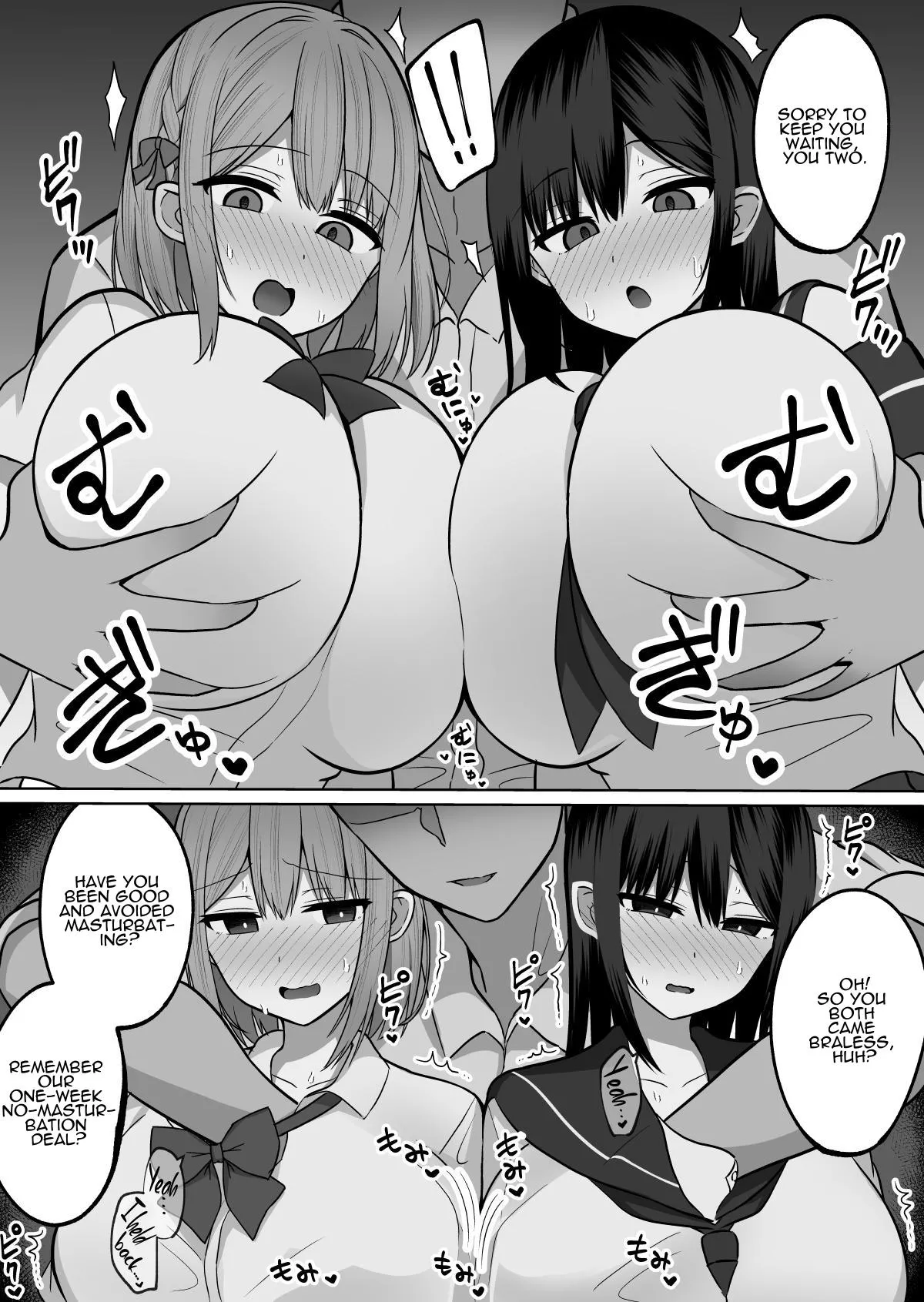 [Cinnamon Tou] Kyonyuu Mesu Onaho no Shitsukekata ~ Binkan Taishitsu no Dosukebe Kyonyuu Shimai to Iki Gaman Training | How To Discipline A Busty Fuckhole ~Sensitive Bodied Pervert Sisters’ Orgasm Resistance Training~ [English] [ADTL] image number 5