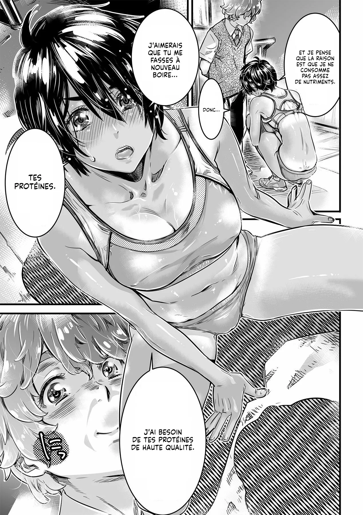 [MARUTA Production (MARUTA)] Shinchou 175cm no Rikujou Shoujo wa Kouhai Danshi no Seishi o Nomitagaru | Une Fille d'1m75 qui fait de l'Athlétisme veut boire le Sperme de son petit copain [French] [Lopxi] [Digital] 图片编号 12