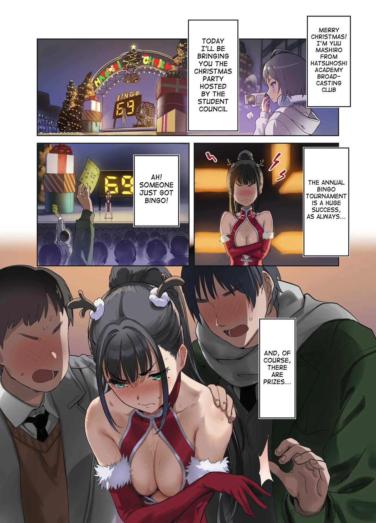 [Andou Shuki] Seitokai Santa, Ketsui no Christmas Live! (Gakuen IDOLM@STER) [English] [meganekun_tl] 이미지 번호 3