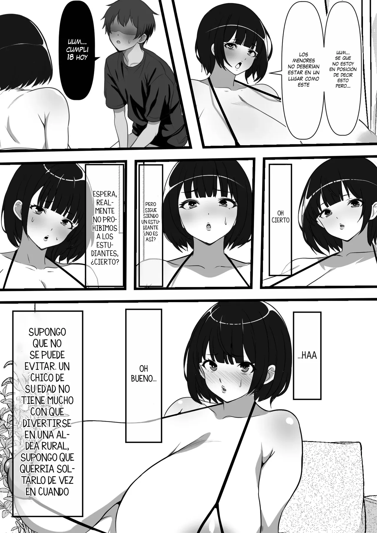 [Furitendou] Mura ni Ikken-dake no Fuuzokuden ni Ittara Osananajimi no Hahaoyashika Inakatta no Daga｜Fui al Único Burdel de la Ciudad y la Madre de Mis Amigas Trabajaba Ahí [Spanish] [KZ Scan] image number 15