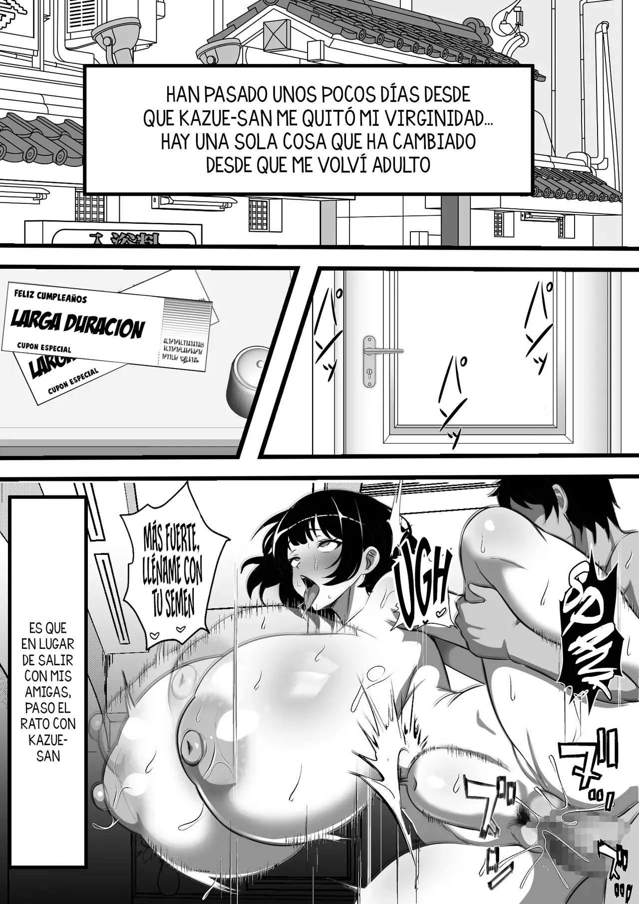 [Furitendou] Mura ni Ikken-dake no Fuuzokuden ni Ittara Osananajimi no Hahaoyashika Inakatta no Daga｜Fui al Único Burdel de la Ciudad y la Madre de Mis Amigas Trabajaba Ahí [Spanish] [KZ Scan] image number 42