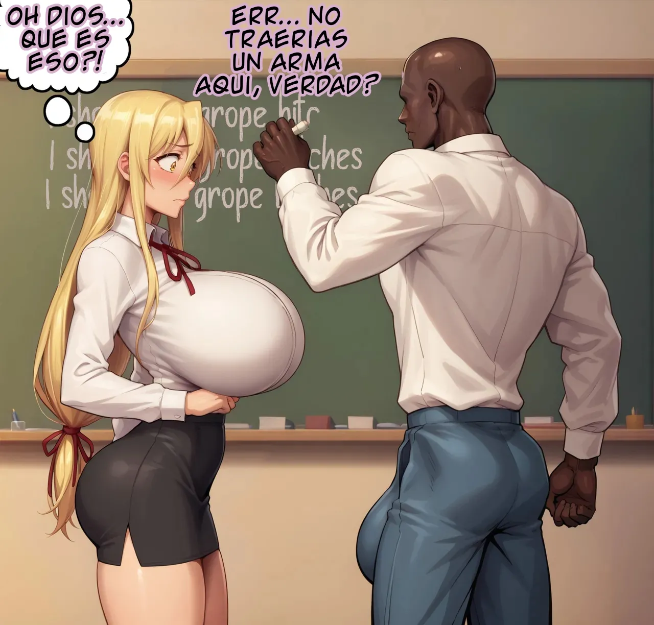 [Dartzai] Highschool of the Dead - Shizuka Marikawa stuck with some Delinquents [AI Generated] 이미지 번호 2