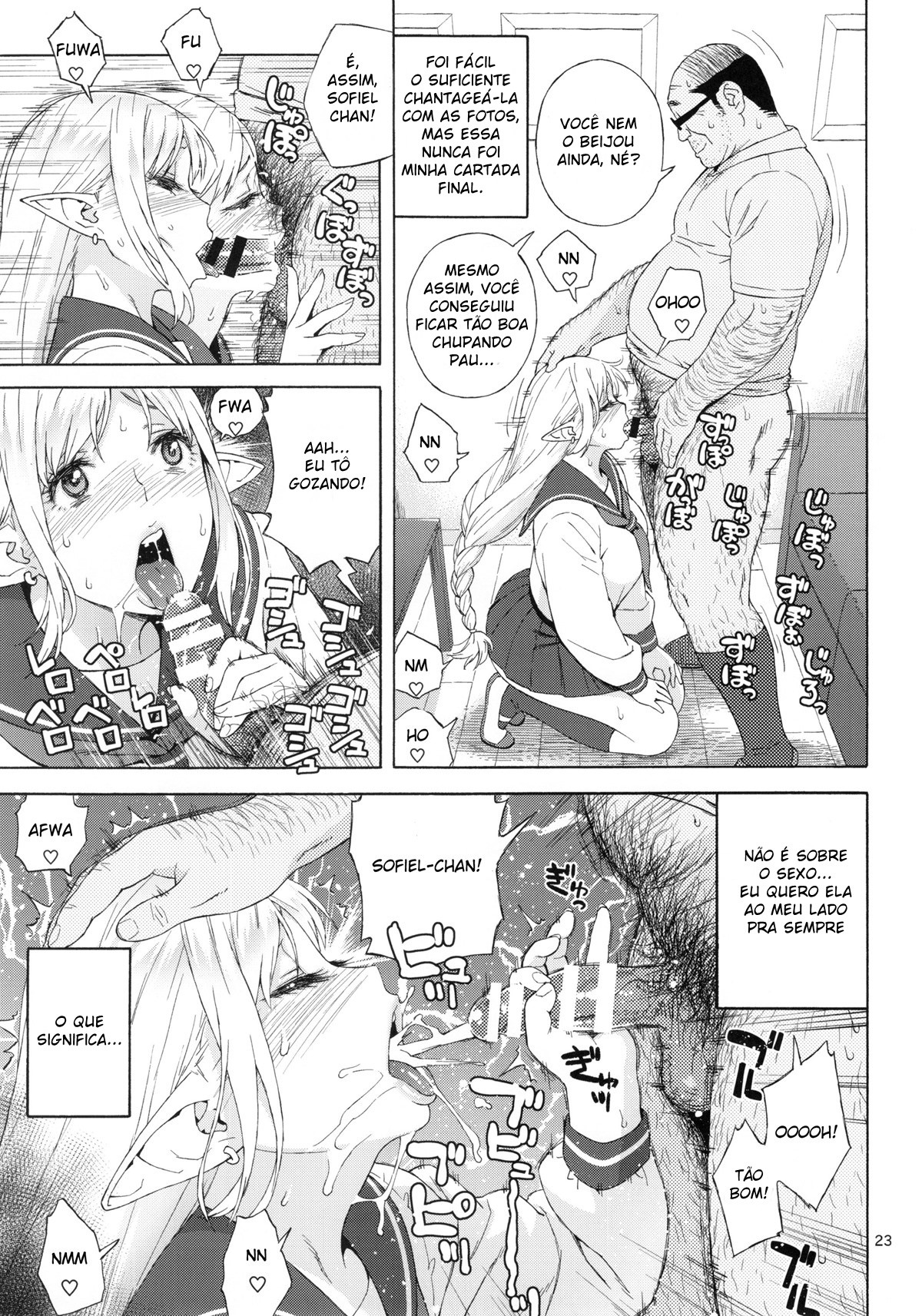 (C92) [666PROTECT (Jingrock)] Tenkousei JK Elf 3 Saishuushou -Houkago Yagai Jugyou- [Portuguese-BR] imagen número 22