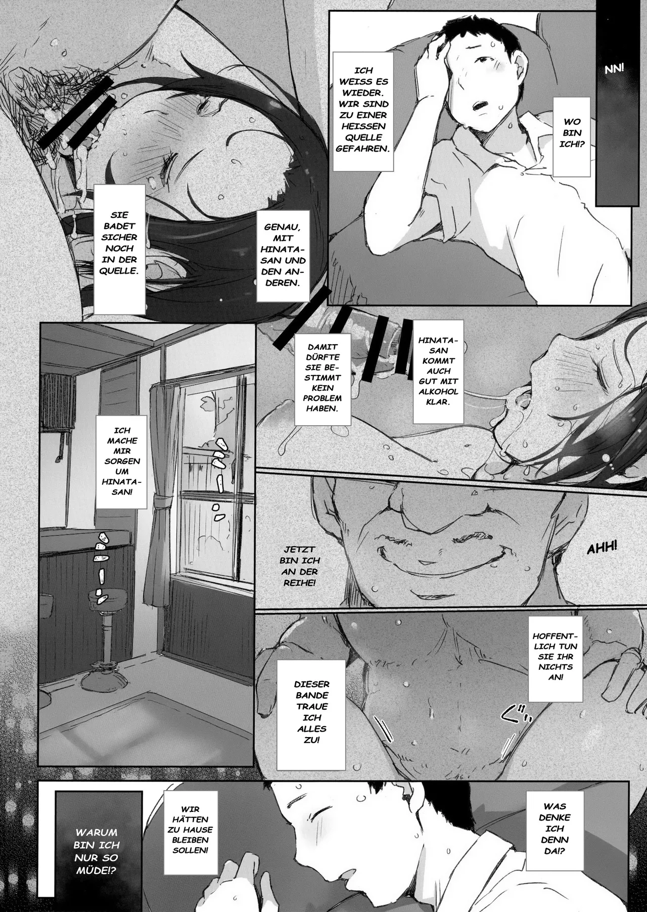 (C96) [Arakureta Monotachi (Arakure)] Ojisan to Yuku Hitoduma Higaeri Konyoku Rotenburo [German] Bildnummer 23